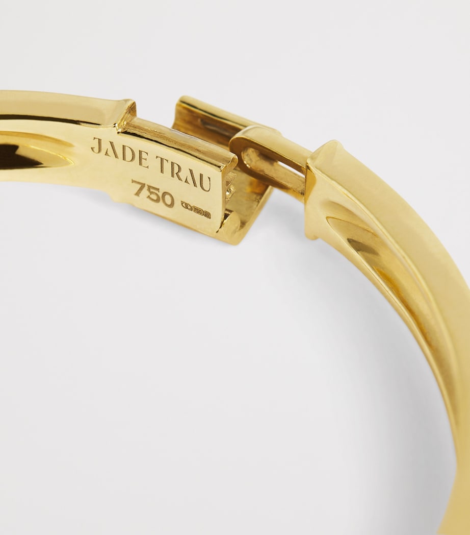 Medium Yellow Gold and Diamond Billie Bangle YELLOW GOLD Image 4