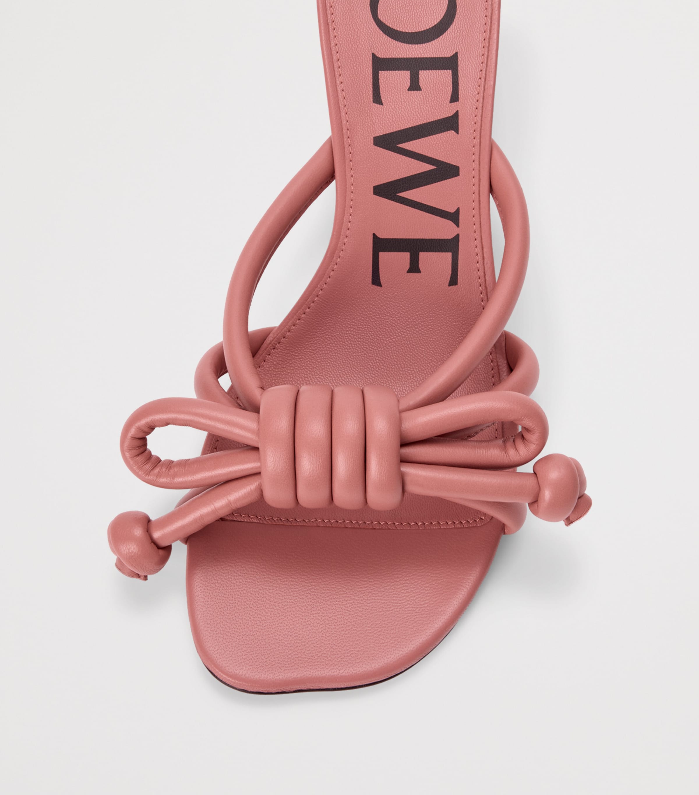 LOEWE Lambskin Flamenco Knot Mules 45 Blush Image 5