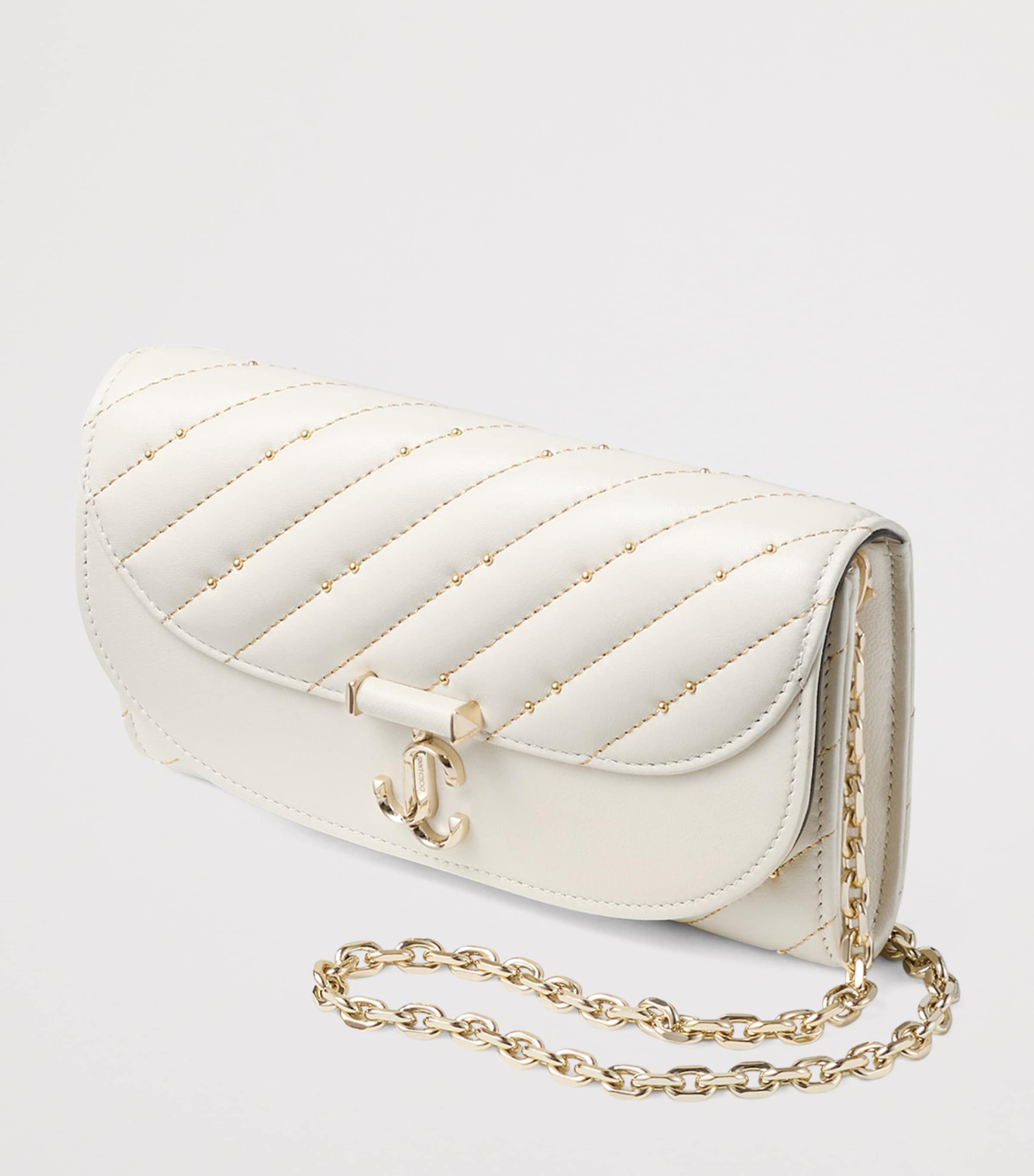 Jimmy Choo Curve Lambskin Chain Wallet Latte/shiny Gold Image 2