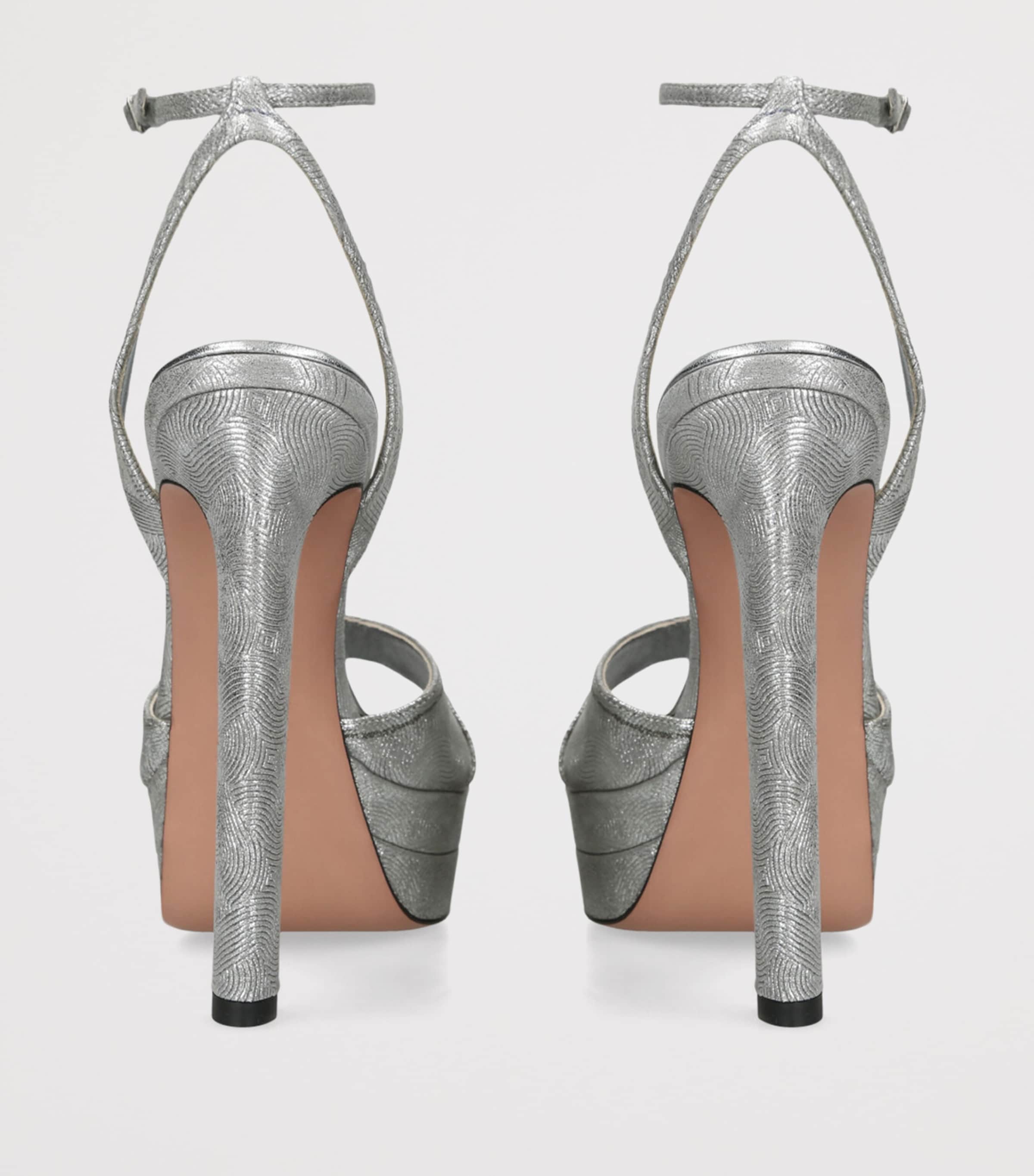 Leather Divine Sandals 130 SILVER Image 2