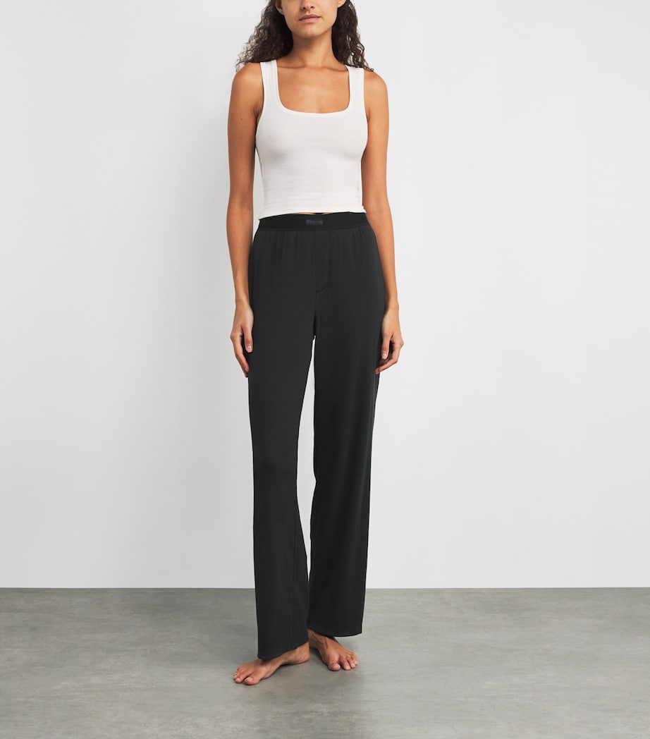 Stretch-Cotton Ribbed Trousers SOOT Image 2