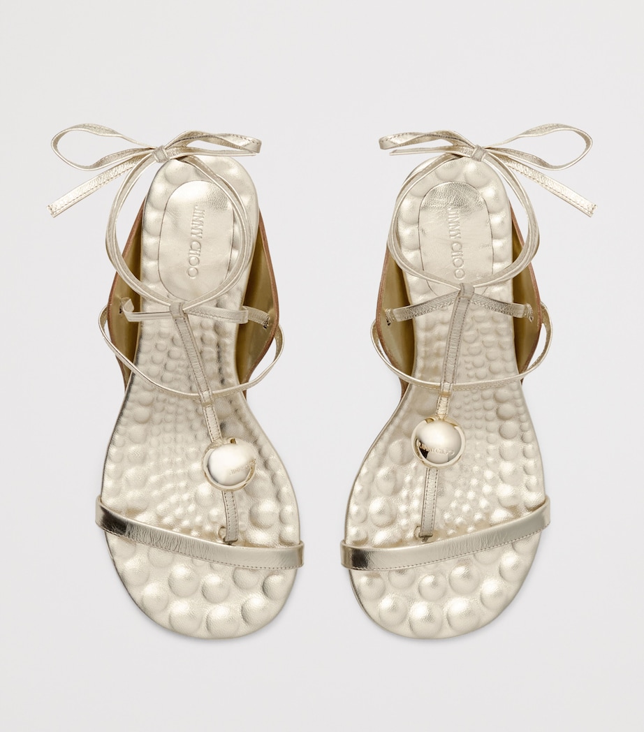 Zyra 50 Leather Heeled Sandals GOLD/GOLD/GOLD Image 2