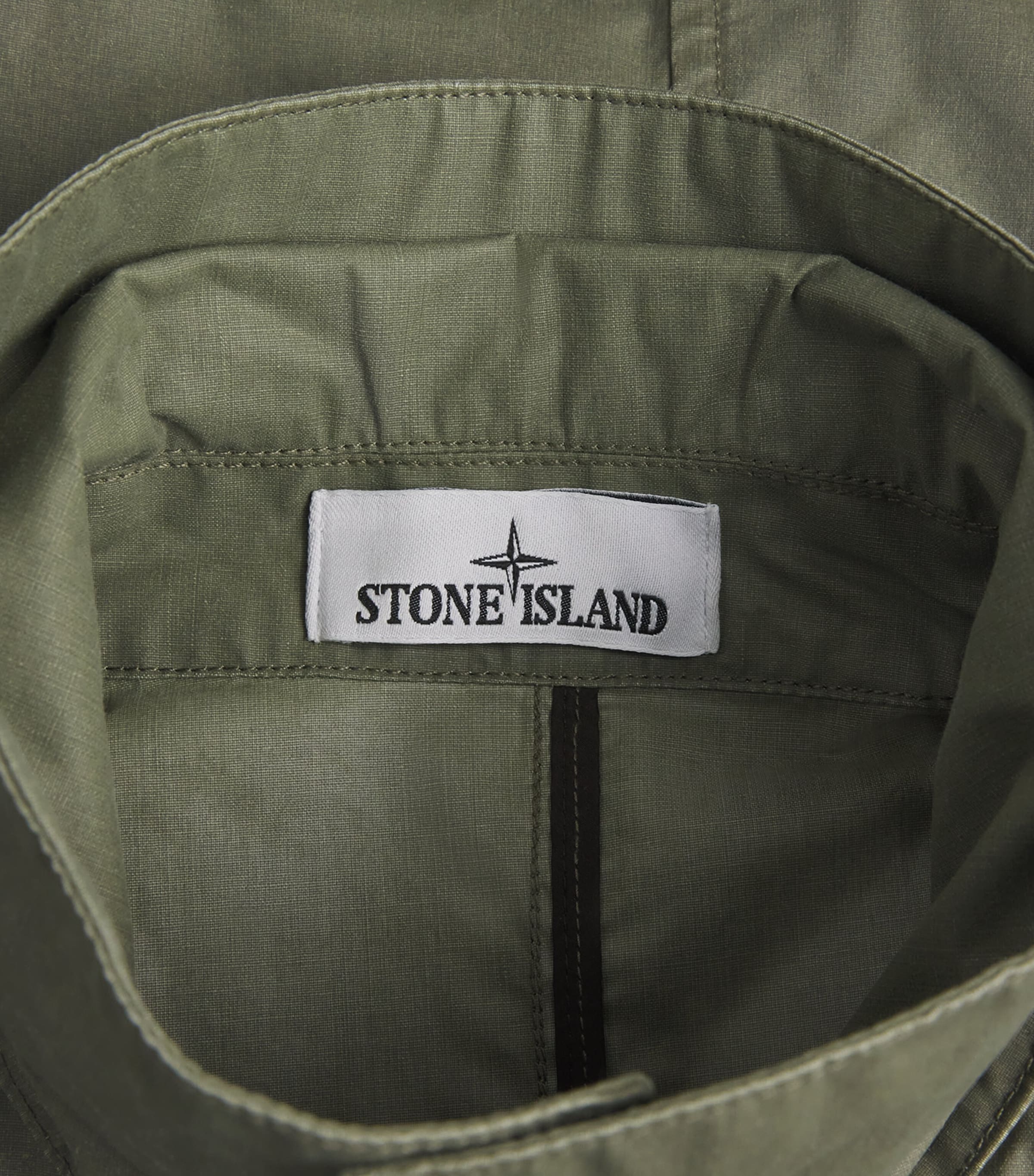 Stone Island Mens Waxed Canvas Coach Jacket Image 6