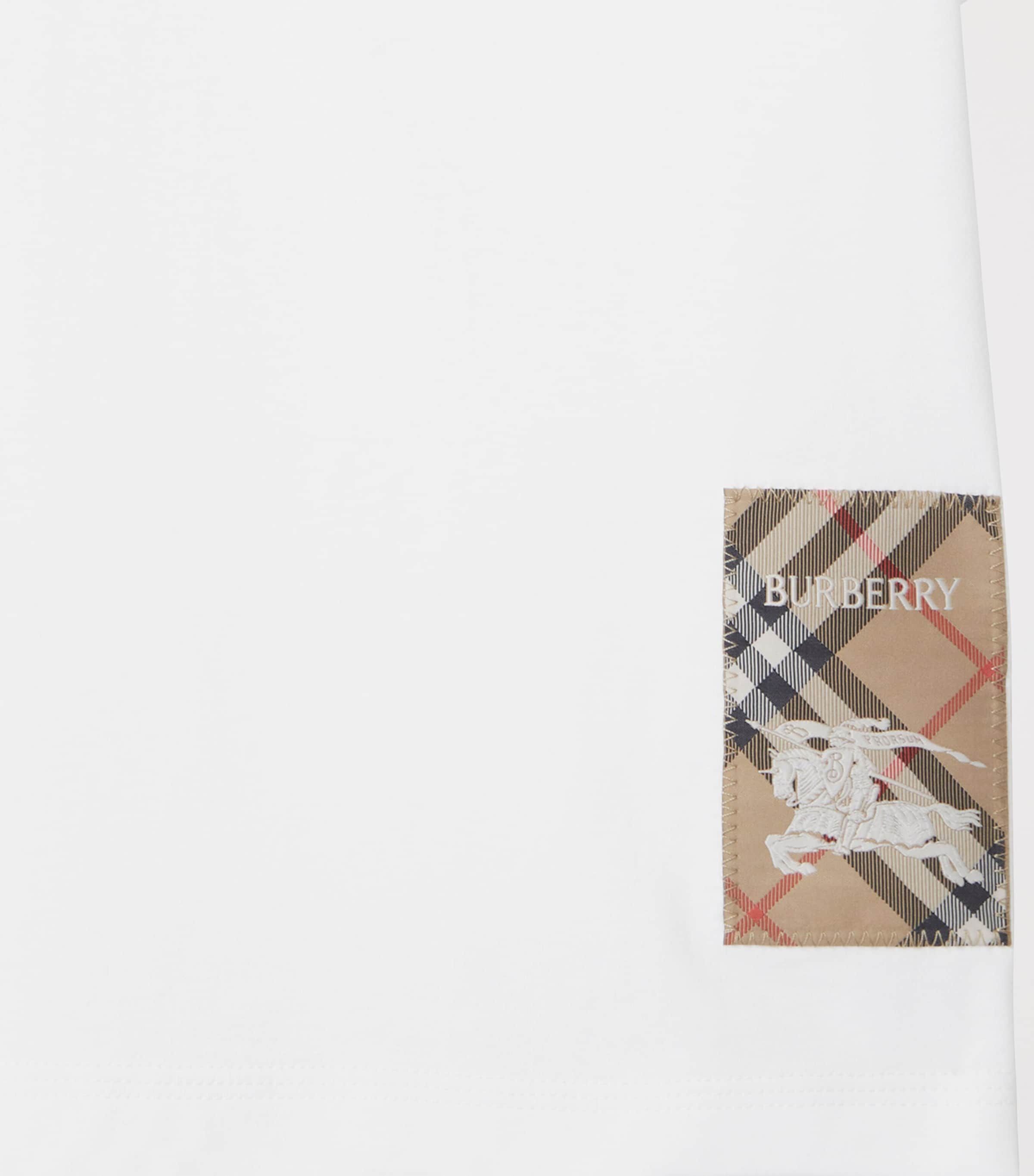 Cotton Check-Label T-Shirt (3-12 Years) WHITE Image 3