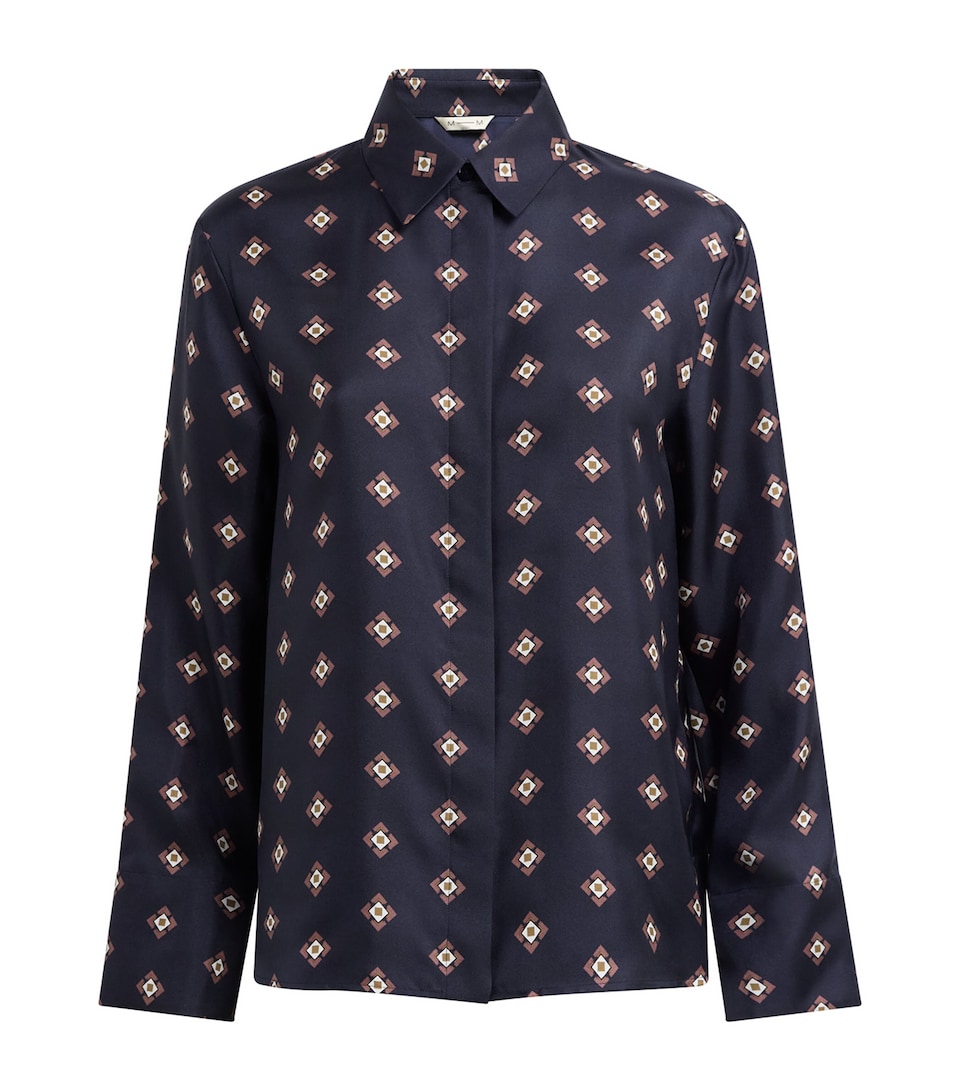 MM Silk Printed Shirt Ultramarine Tie