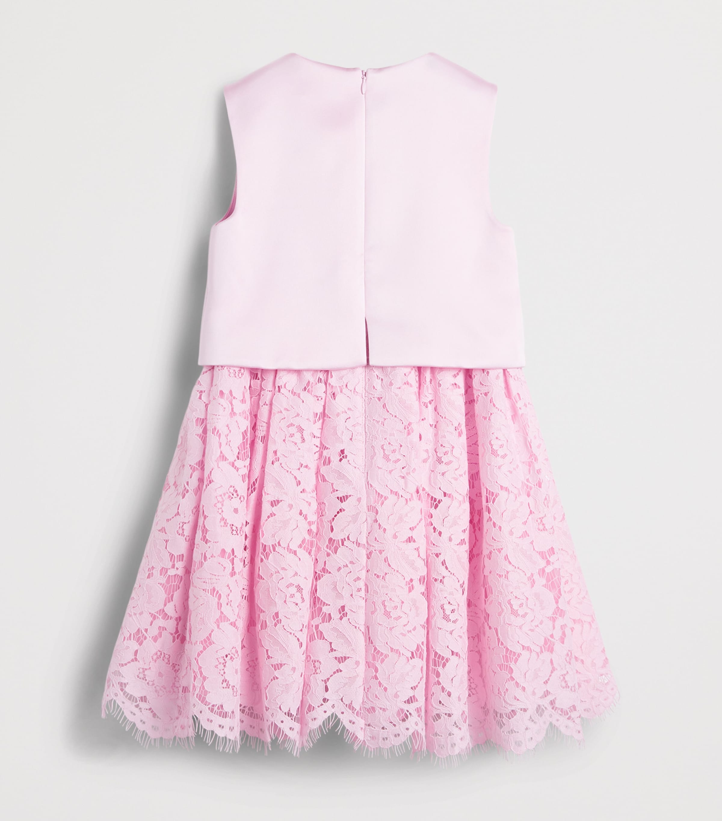 Self-Portrait Kids Satin Lace Dress (4-12 Years) Image 2