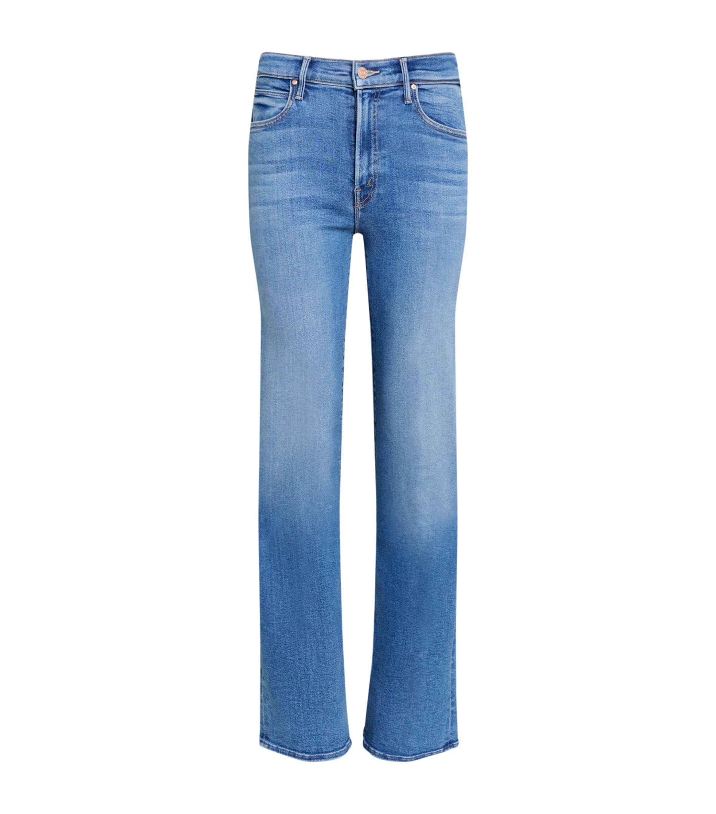 Mother The Kick It Straight Jeans In Blue
