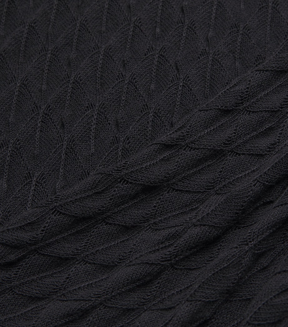 Crochet St. Lucia Maxi Skirt BLACK Image 5