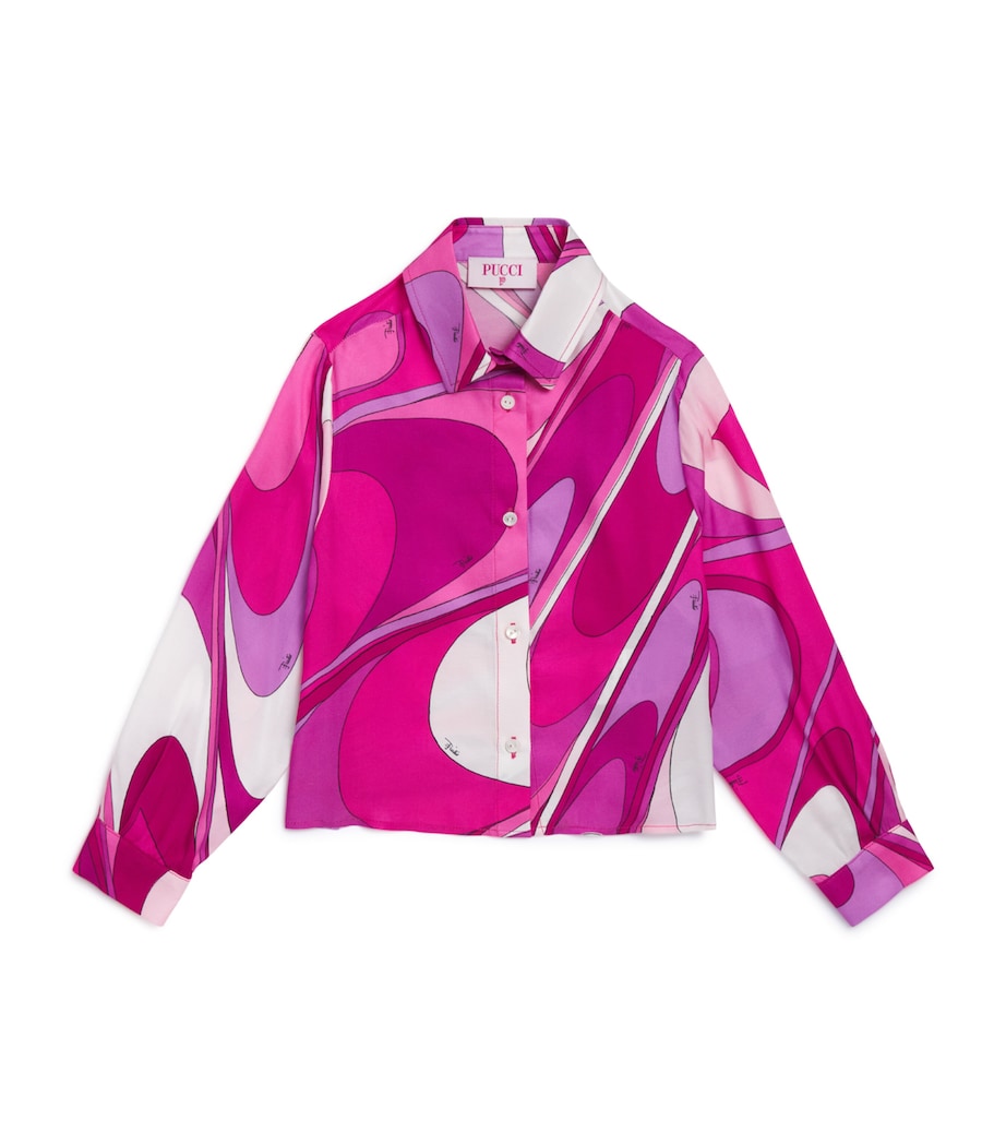 Cotton Swirl Shirt (4-14 Years) 570BCVIOLA/BIANCO Image 1
