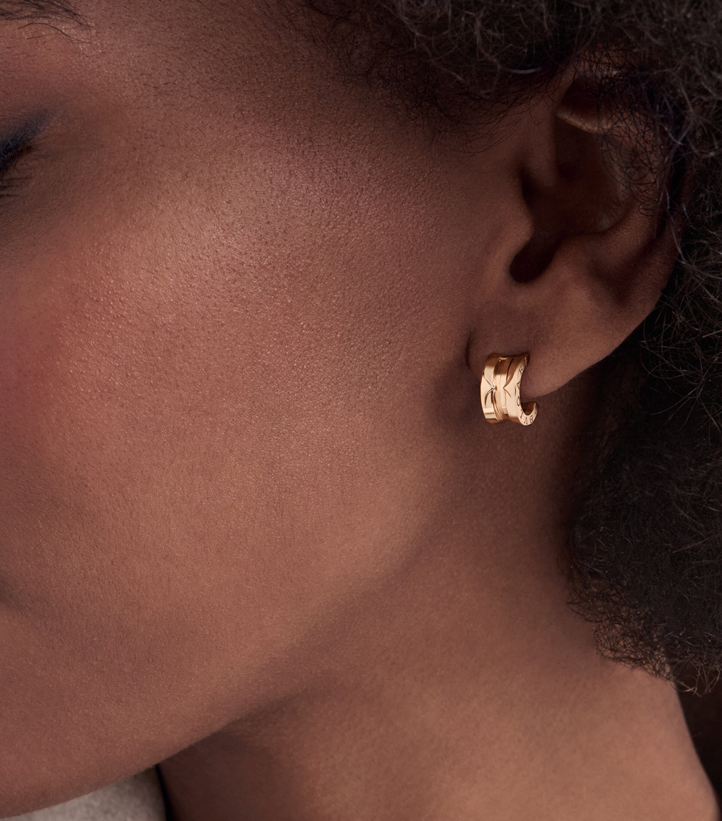 Bvlgari Rose Gold B.zero1 Single Hoop Earring Pink Gold Image 5