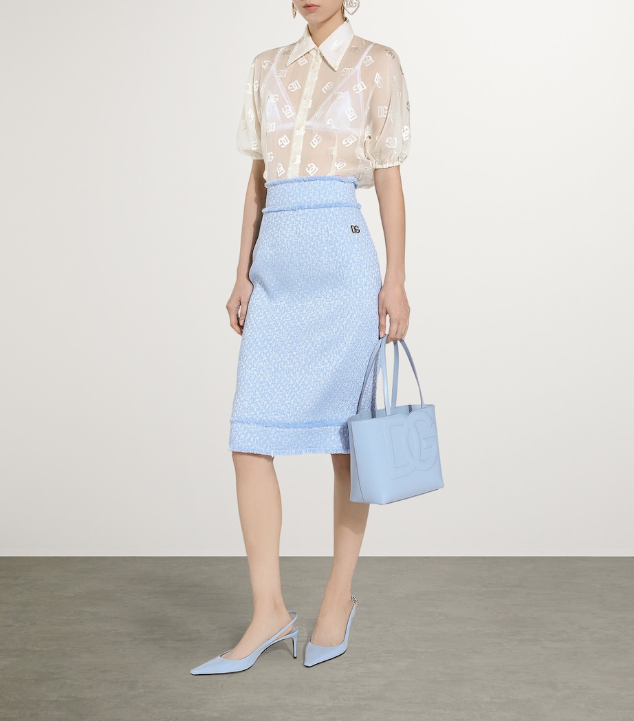 Small Leather DG Logo Tote Bag 80789-ZUCCHERO 6 Image 2