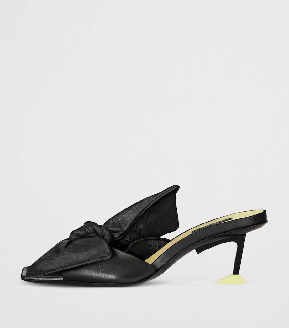 Givenchy Leather Bow Boudoir Mules 65 Black Image 3