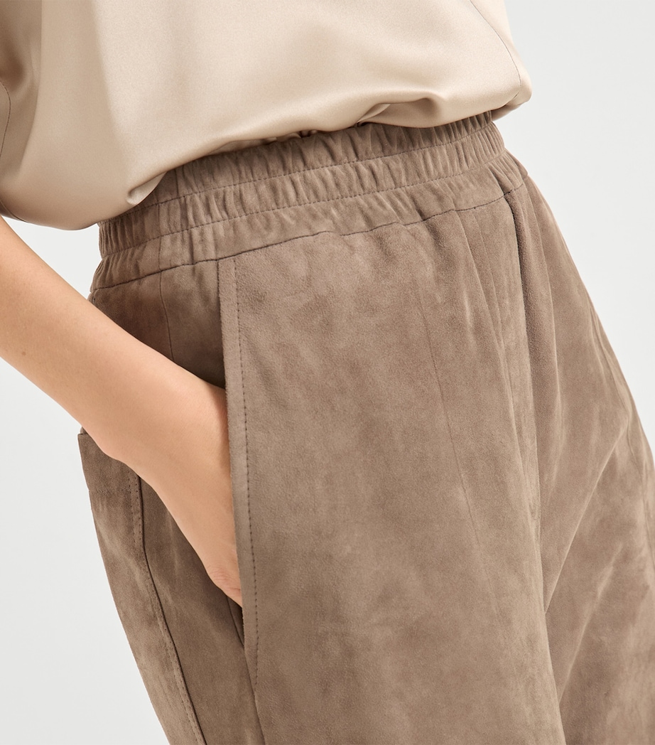 Suede Wide-Leg Trousers C1099 Image 5