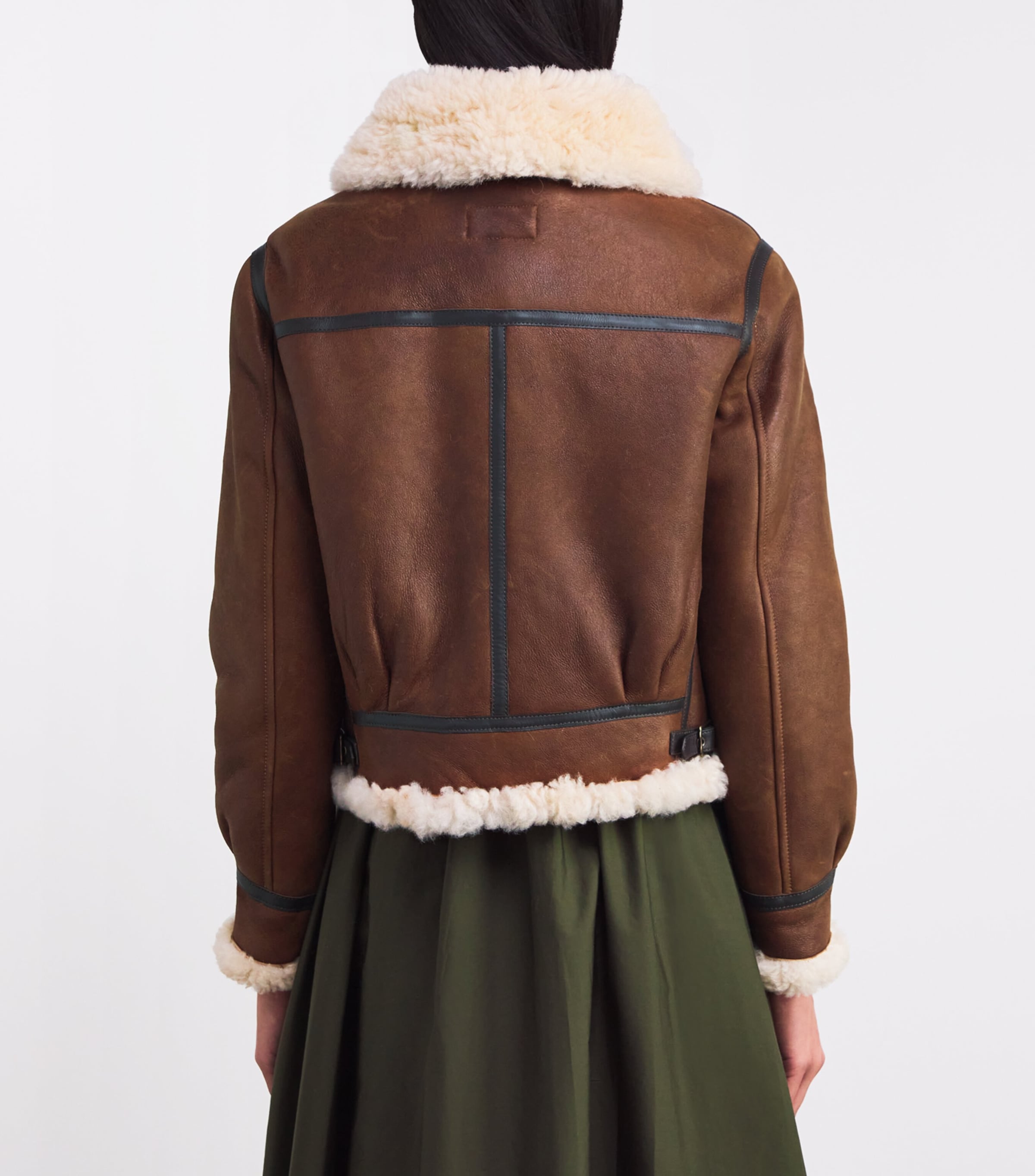 Shearling Aviator Jacket BROWN MU Image 4