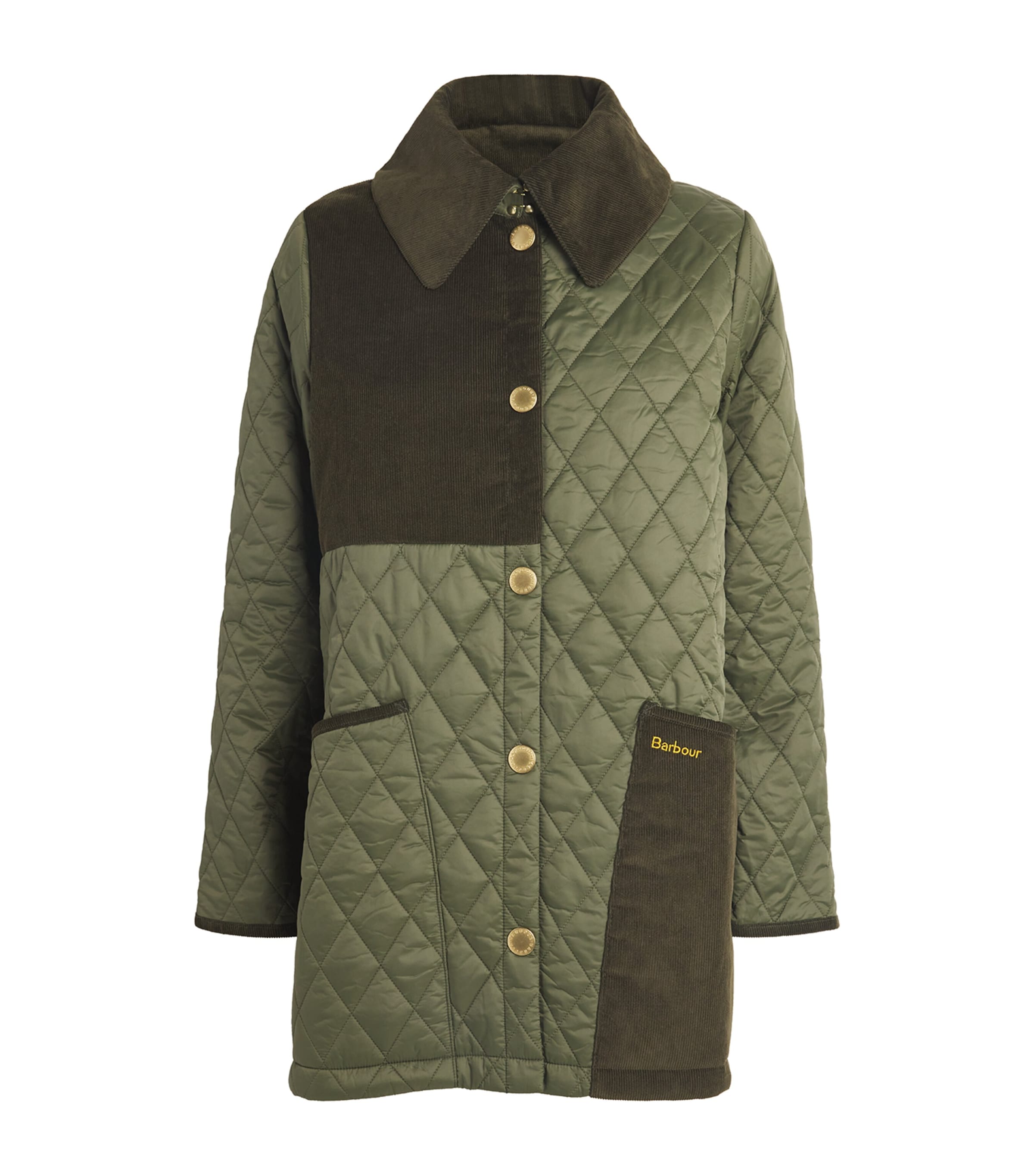 Barbour Quilted Reeth Coat In Green