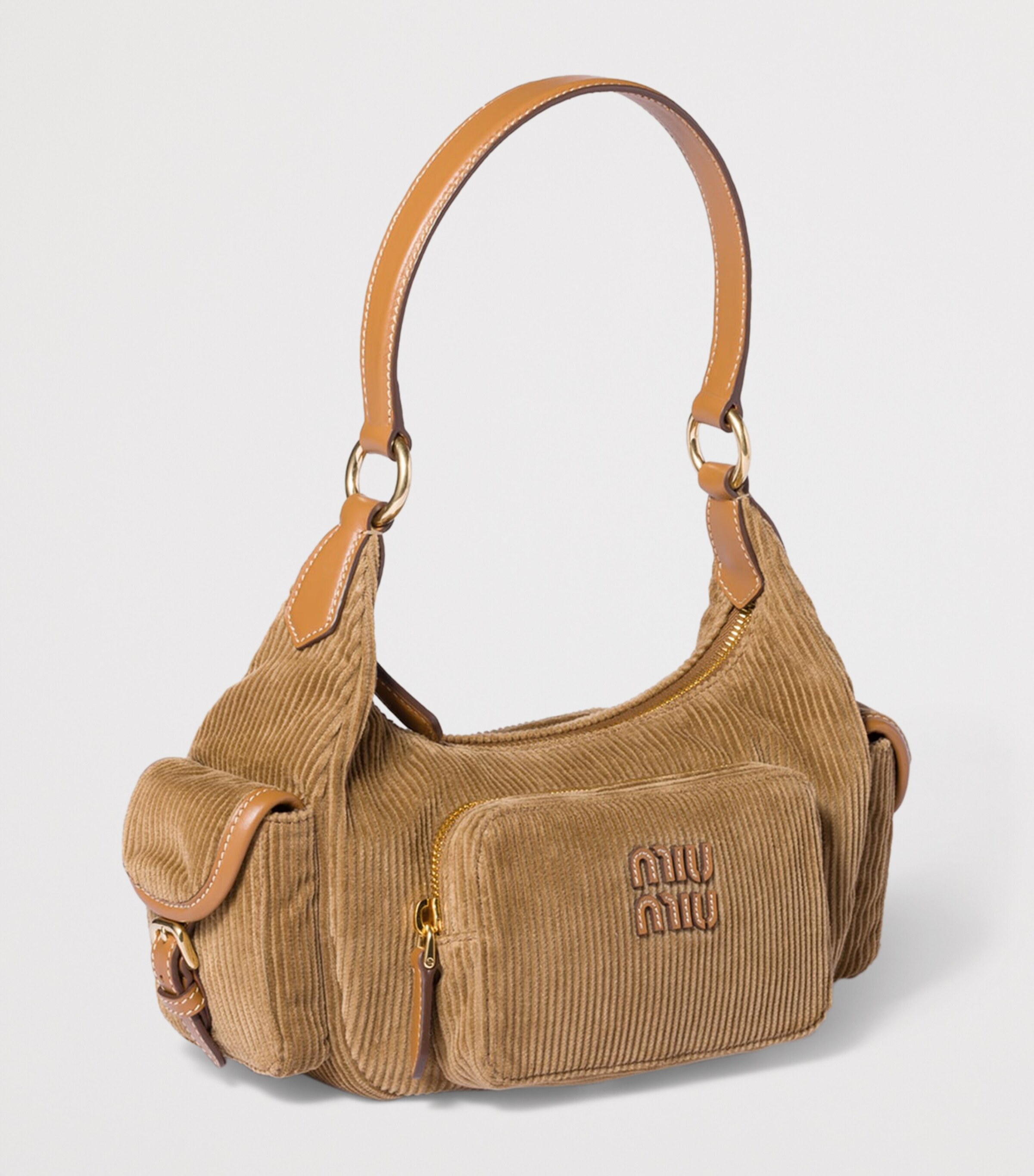 Miu Miu Corduroy Pocket Shoulder Bag Image 3