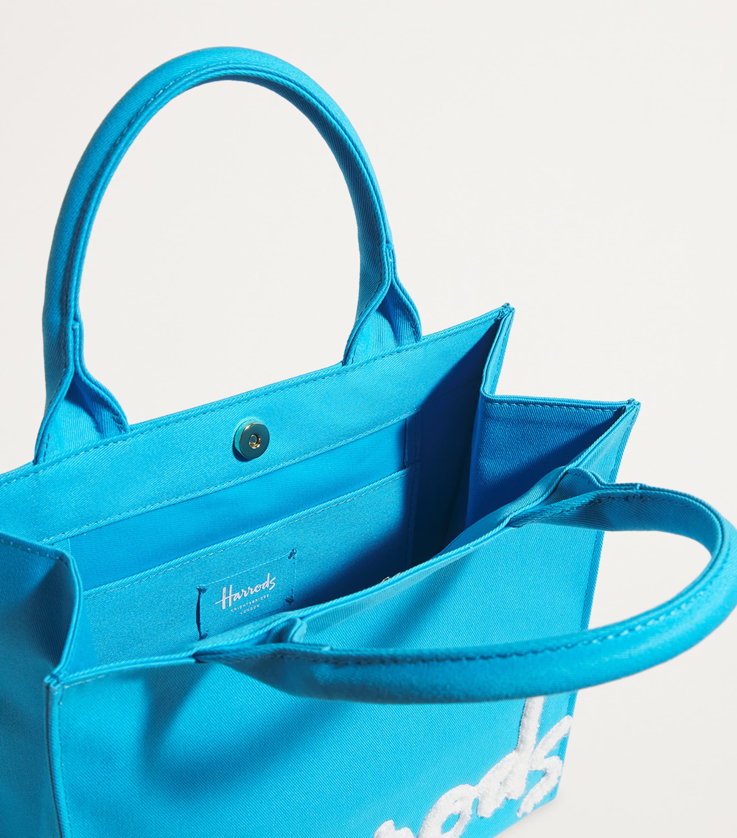 Small Cotton Logo Tote Bag BRIGHT BLUE Image 4