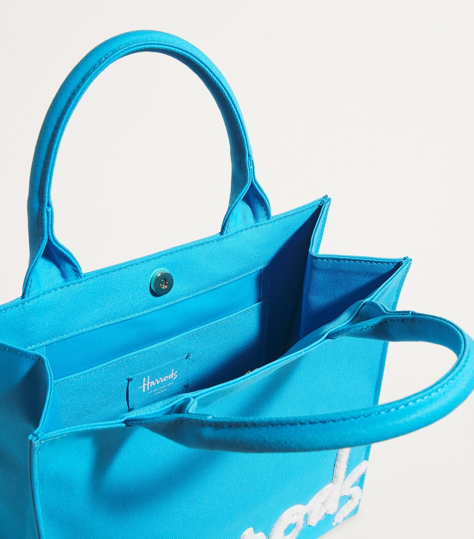 Small Cotton Logo Tote Bag BRIGHT BLUE Image 4