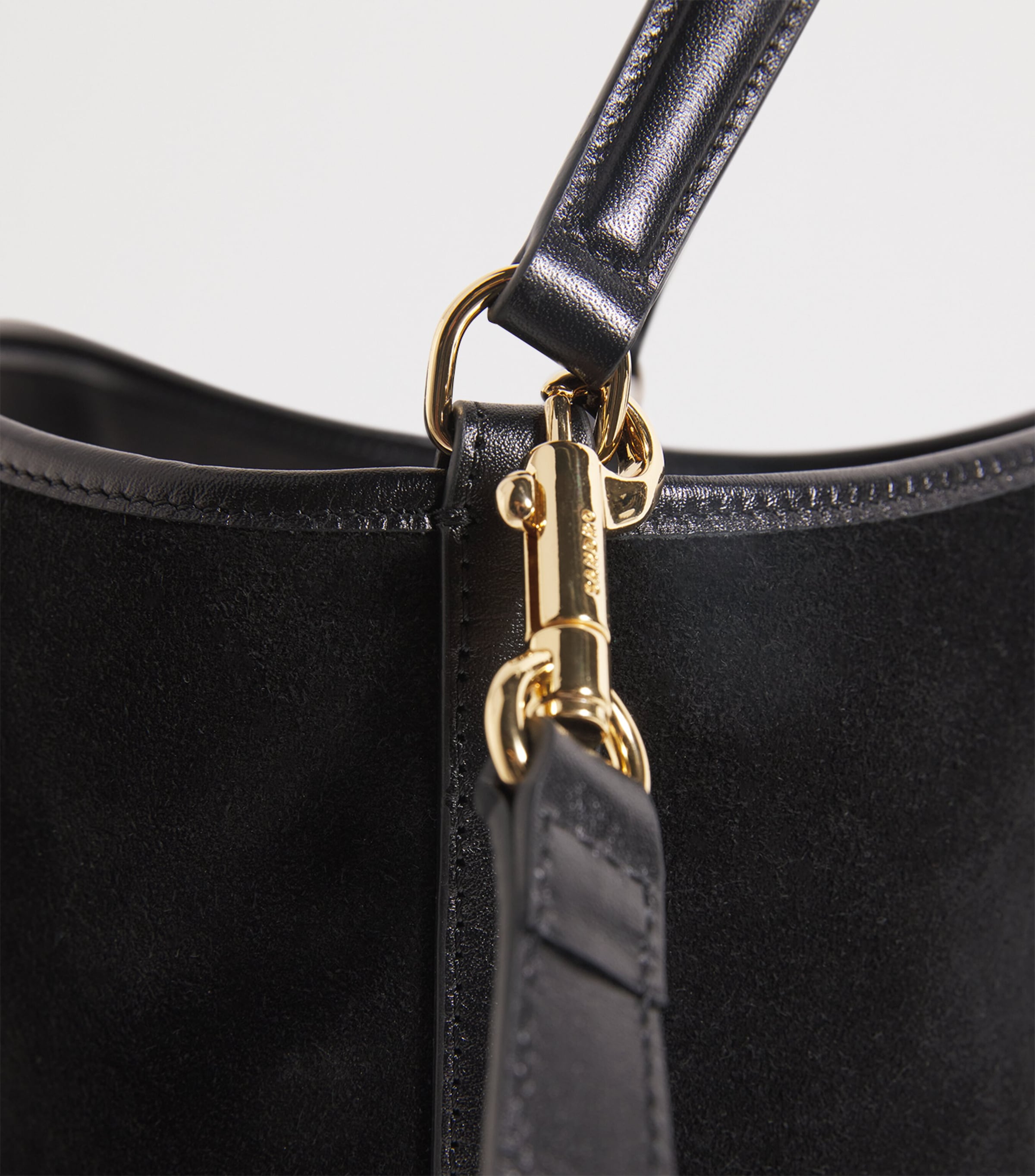 Suede Tangoso Bucket Bag BLACK Image 6