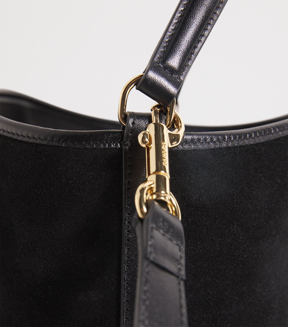 Suede Tangoso Bucket Bag BLACK Image 6