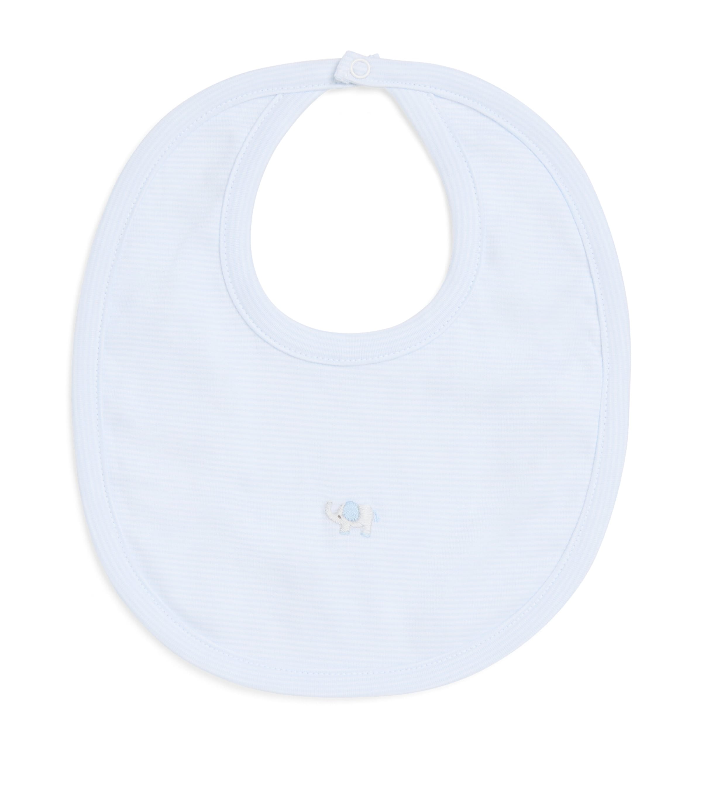 Kissy Kissy Cotton Stripe Elephant Bib Light Blue Image 1