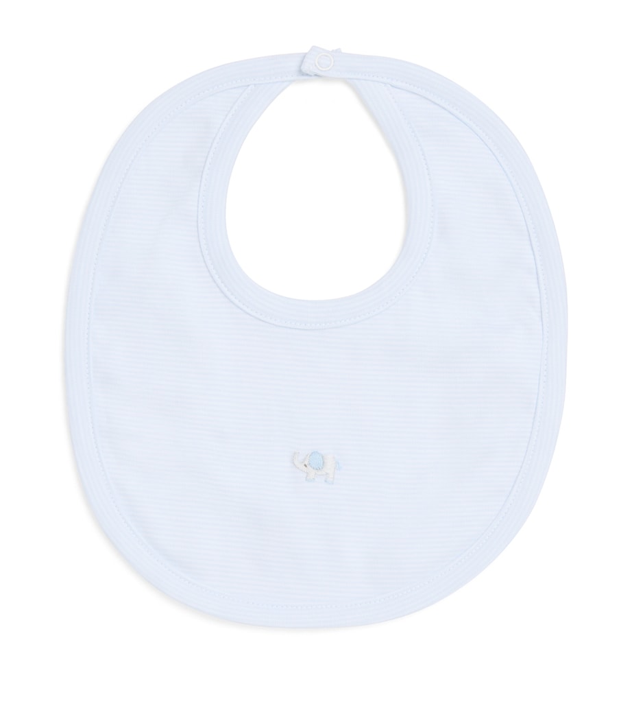 Kissy Kissy Cotton Stripe Elephant Bib Light Blue Image 1