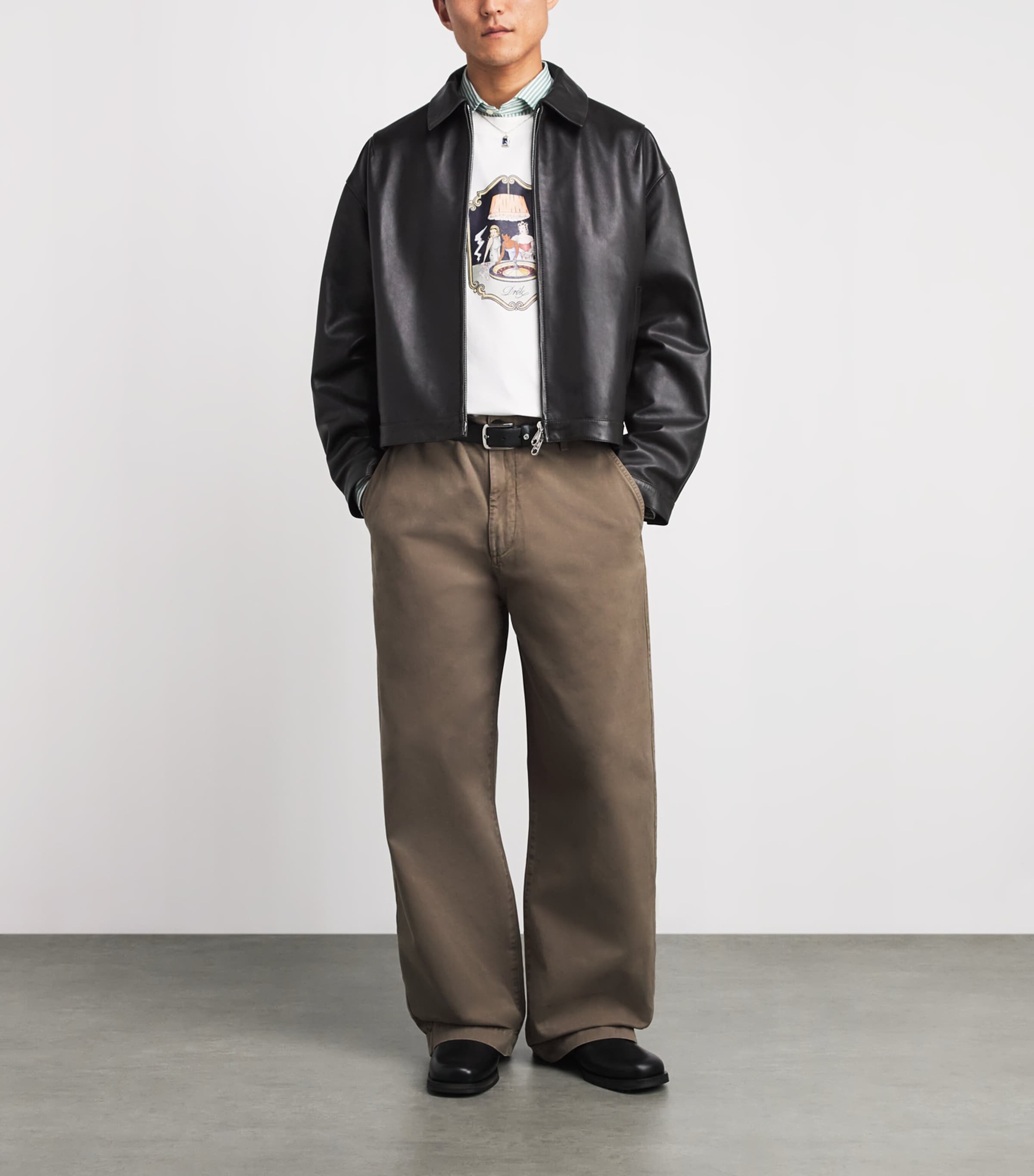 Drôle de Monsieur Mens Cotton Casino T-Shirt Off White Image 2