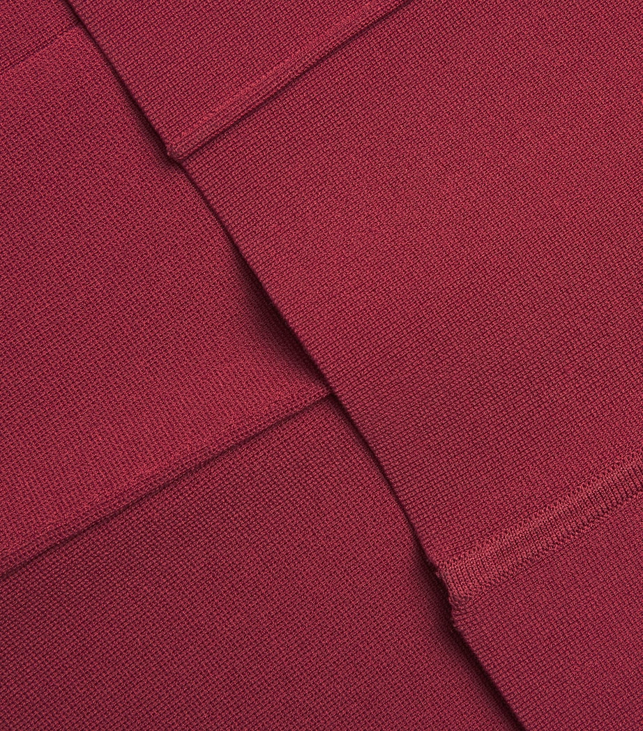 Milano-Knit Foin Compact Maxi Dress CHERRY Image 5