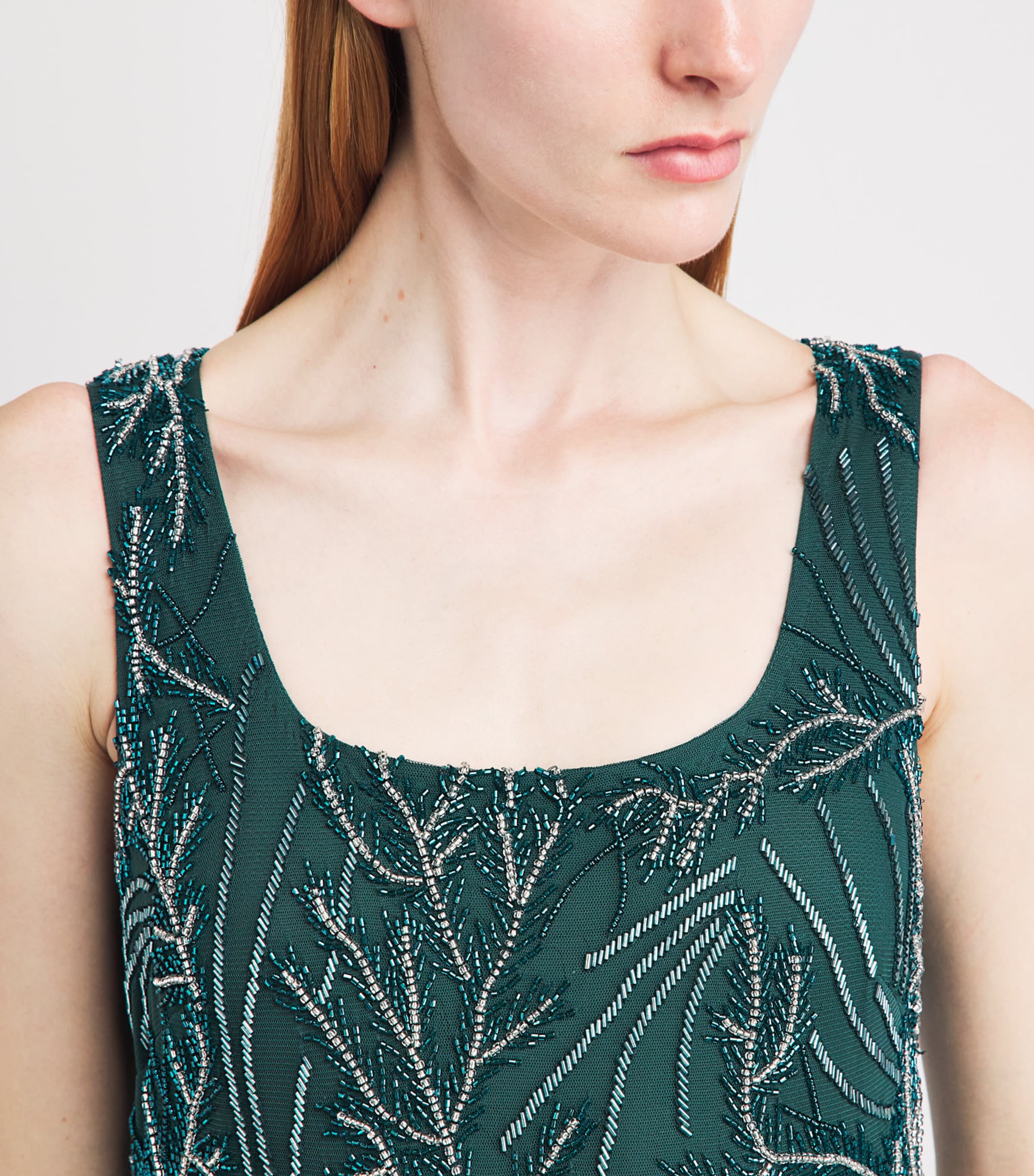 Raishma Womens Embellished Vienna Gown Emerald Green Image 3