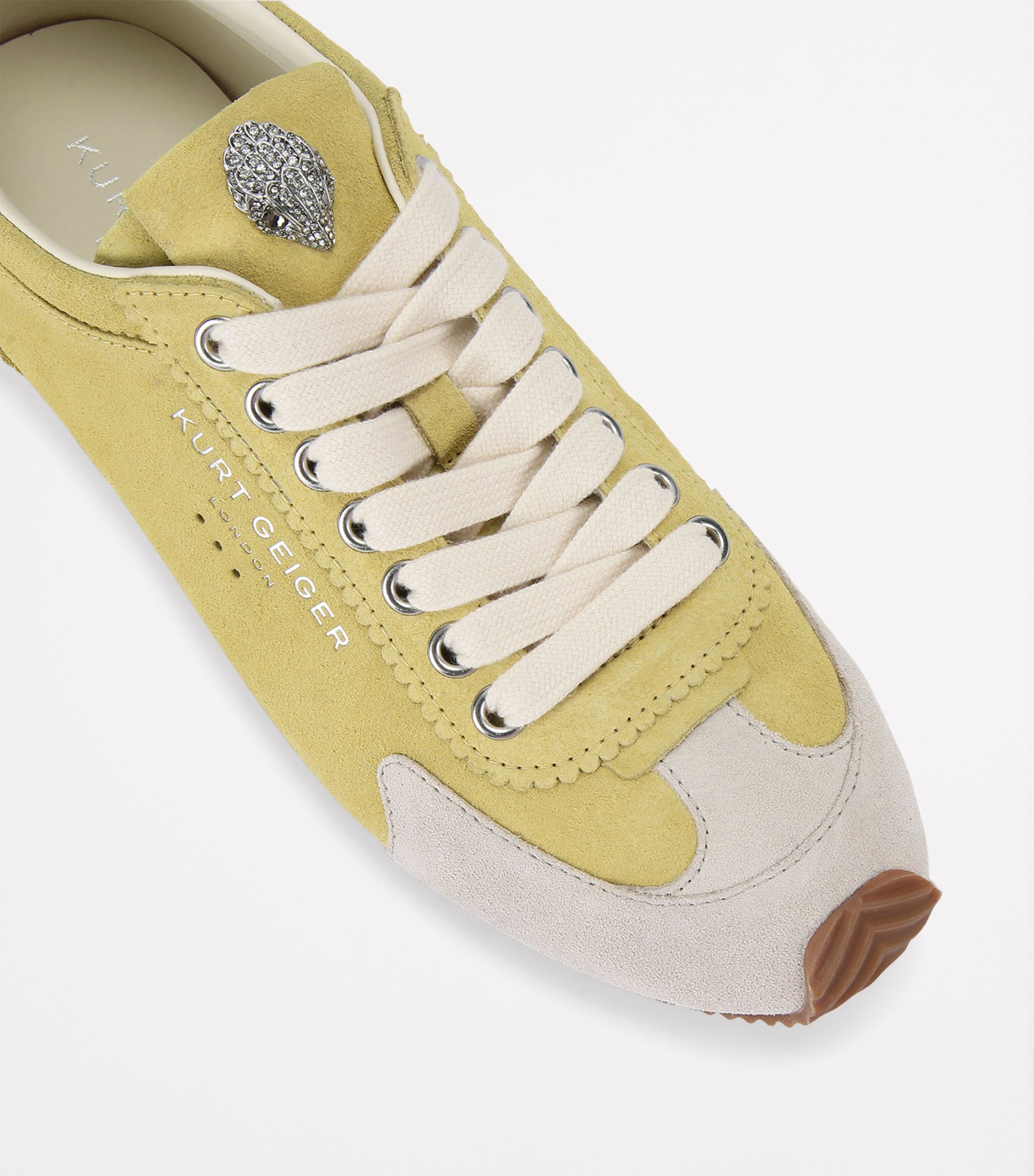 Kurt Geiger London Suede Islington Low-Top Sneakers Yellow Image 3
