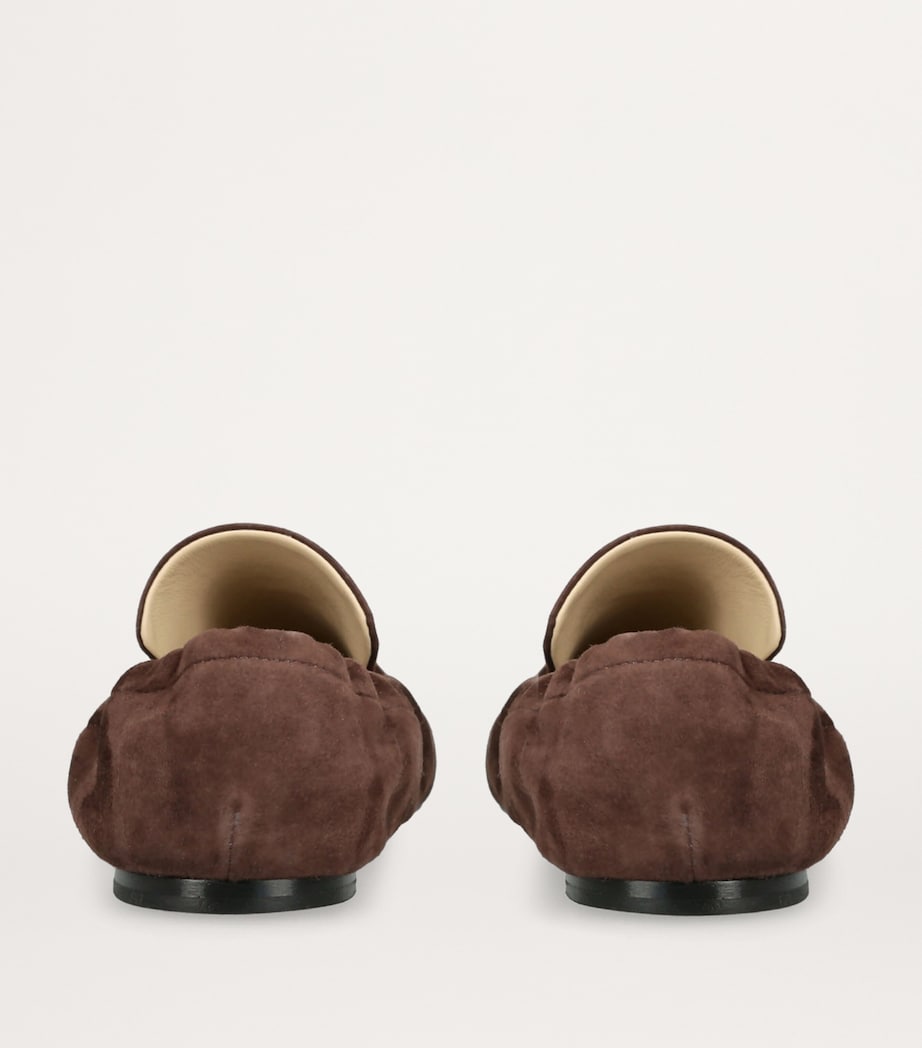 Suede Mocassino Ballet Flats BROWN Image 2