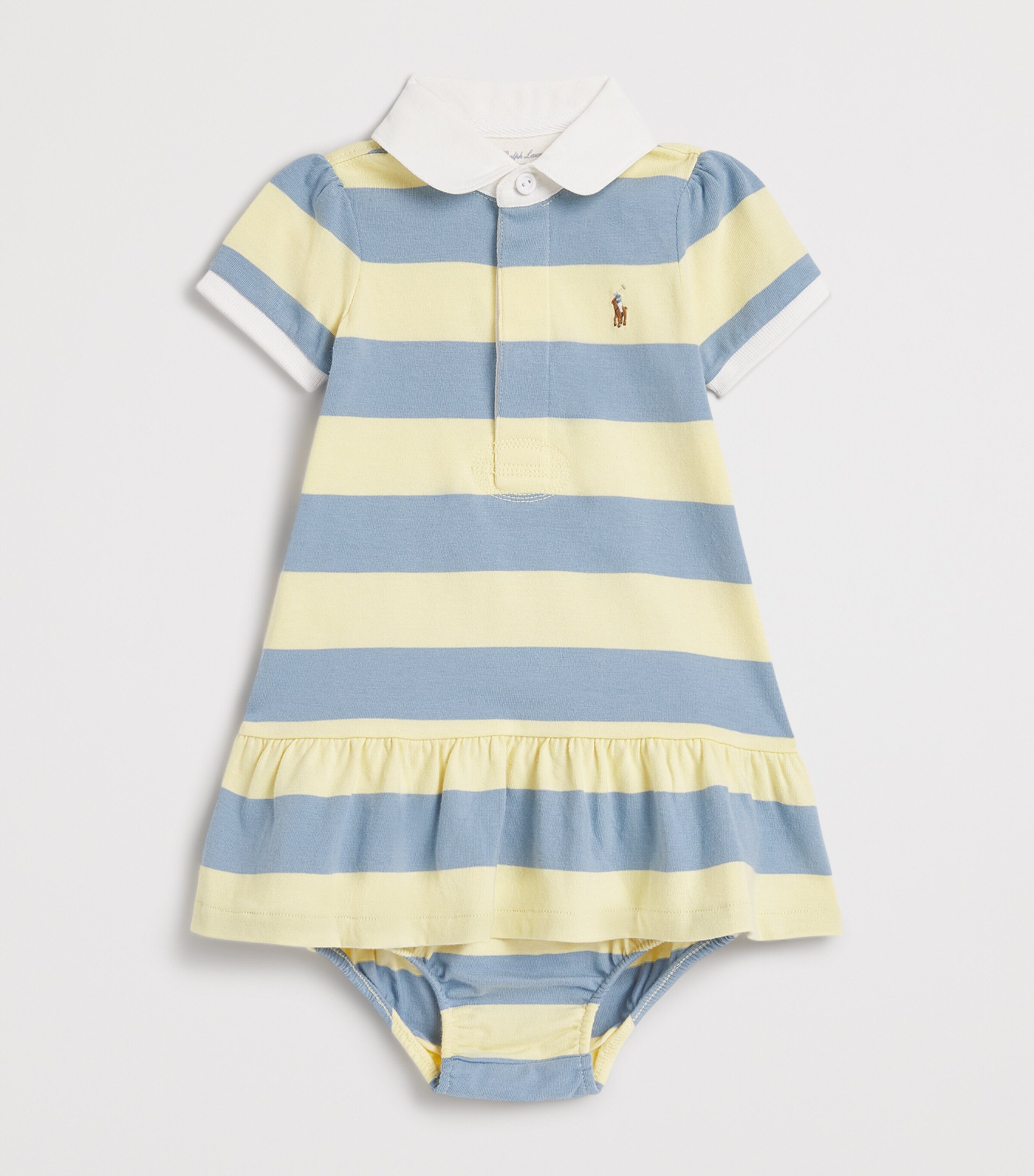 Cotton Stripe Dress and Bloomers Set (3-24 Months) T-BIRD YEL Image 3