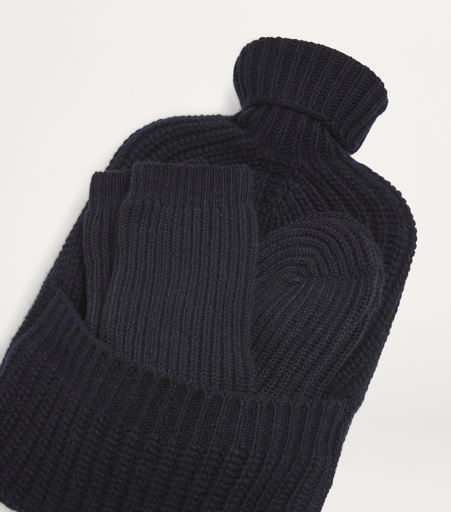 Cashmere Hot Water Bottle and Socks Gift Set SD7286 DARK NAVY Image 3
