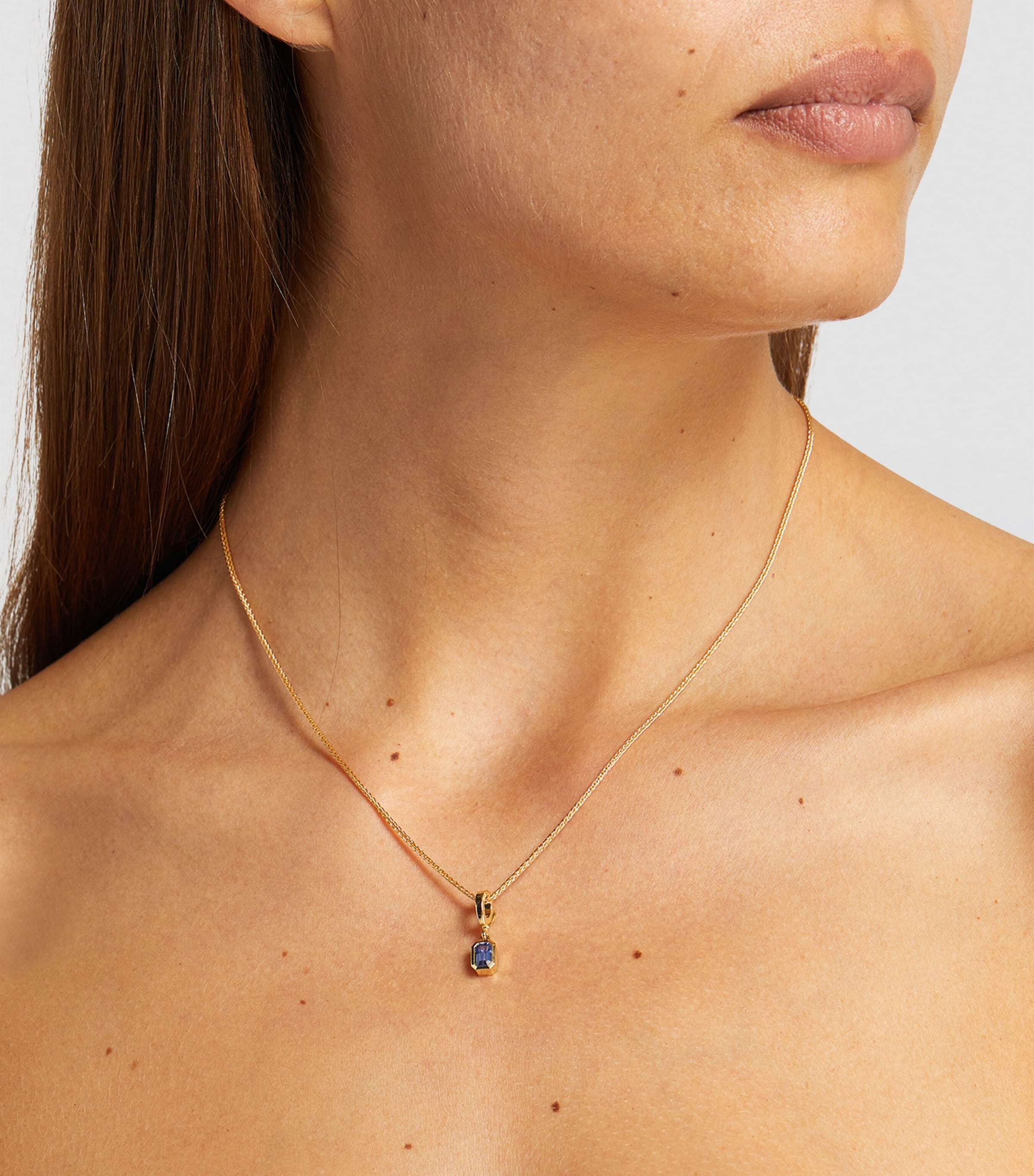 Medium Yellow Gold and Sapphire Charm YELLOW GOLD Image 2