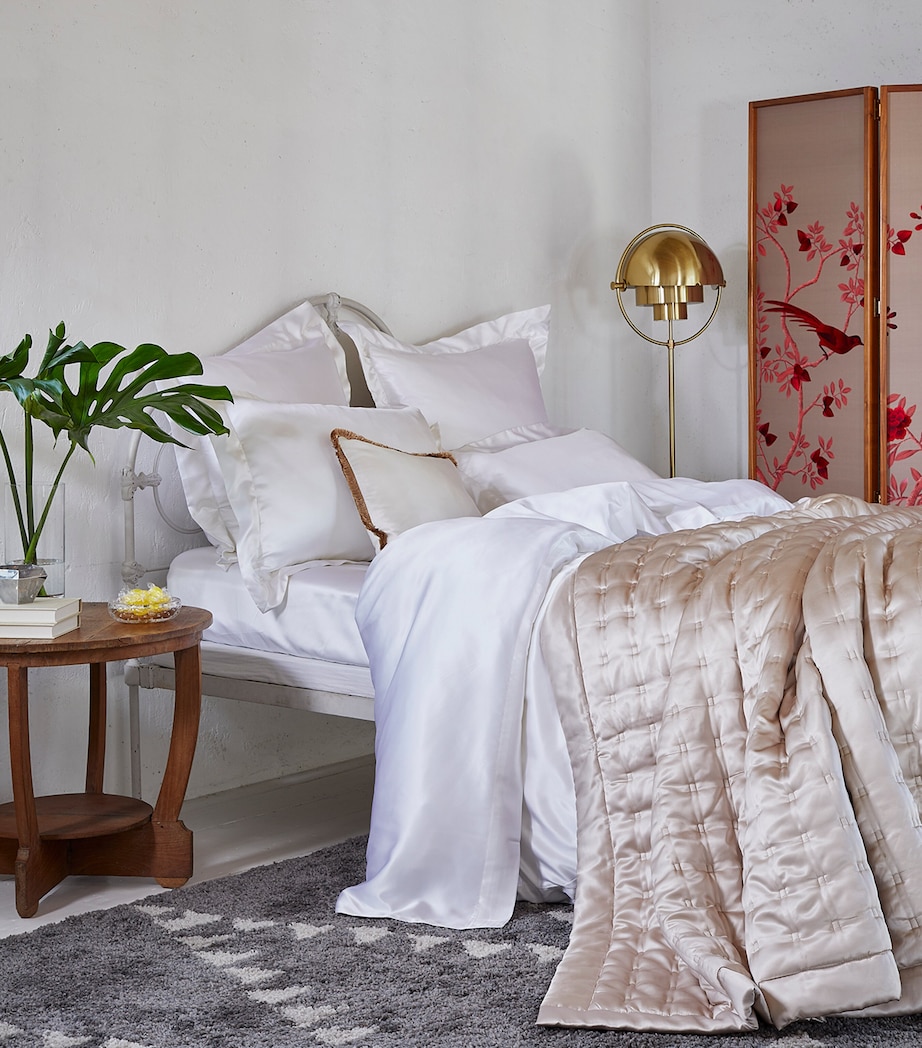 Silk Boudoir Pillowcase (30cm x 40cm) WHITE Image 2