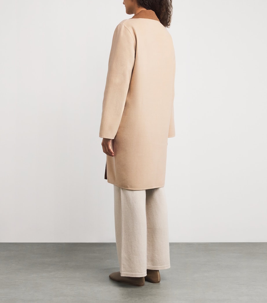 Wool Reversible Coat SABBIA, VISONE Image 4