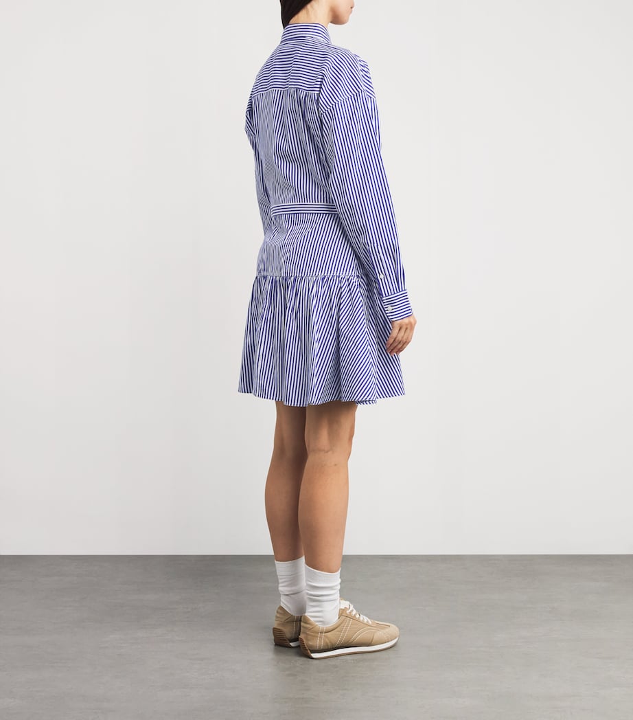 Cotton Stripe Mini Shirt Dress 1936 BLUE/WHITE STRP Image 4