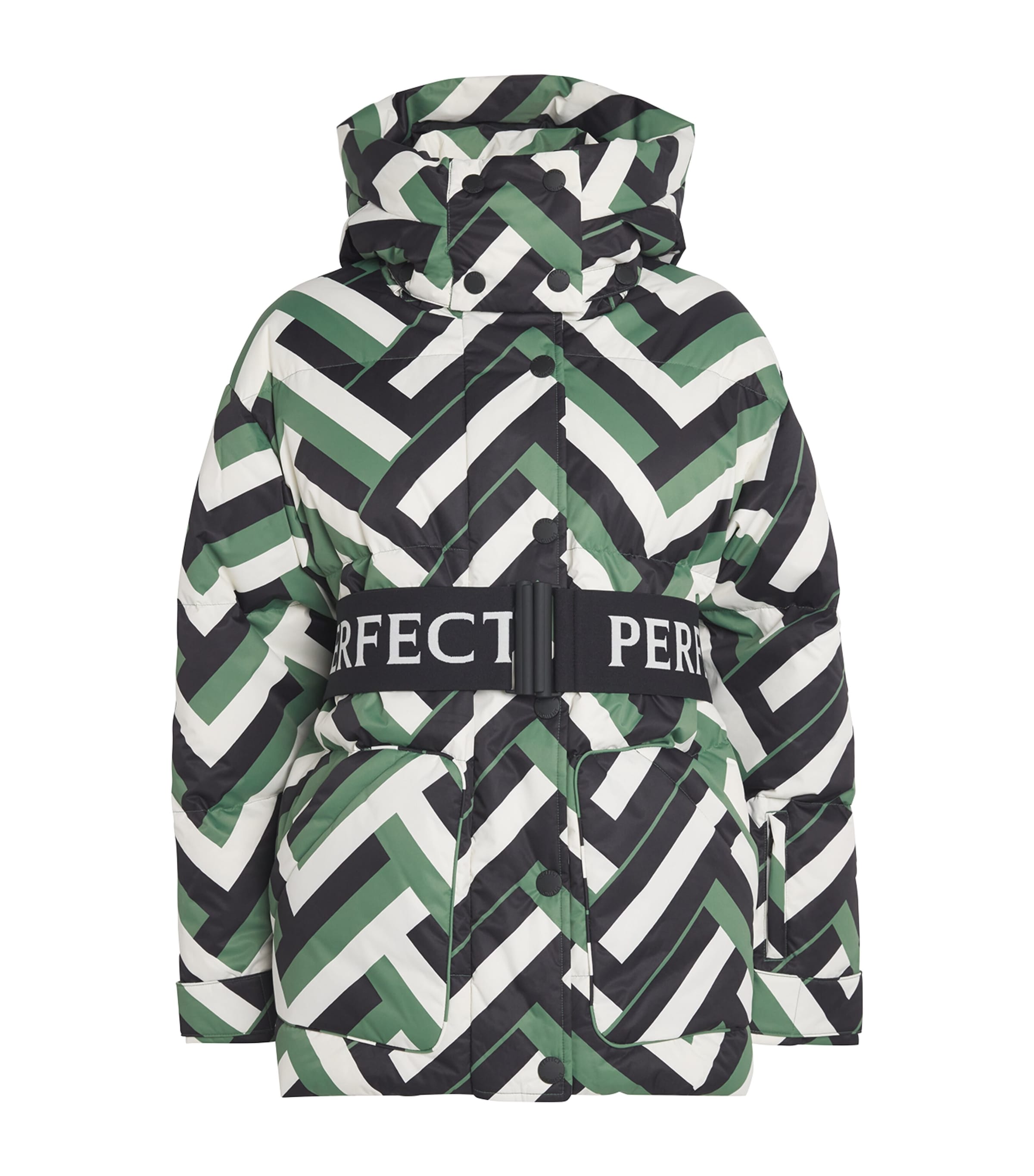 Perfect Moment Cortina Ski Down Parka Coat In Green