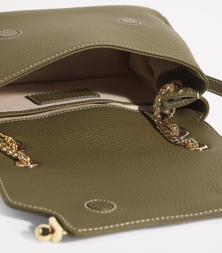Mini Leather East-West Shoulder Bag 830 KHAKI Image 6