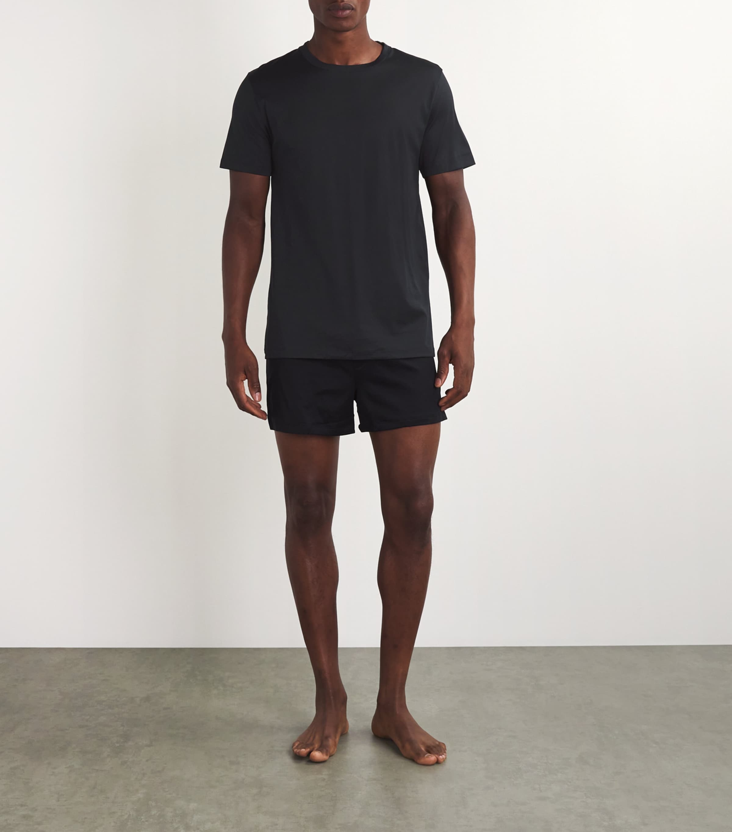 Cotton T-Shirt 199 BLACK Image 2