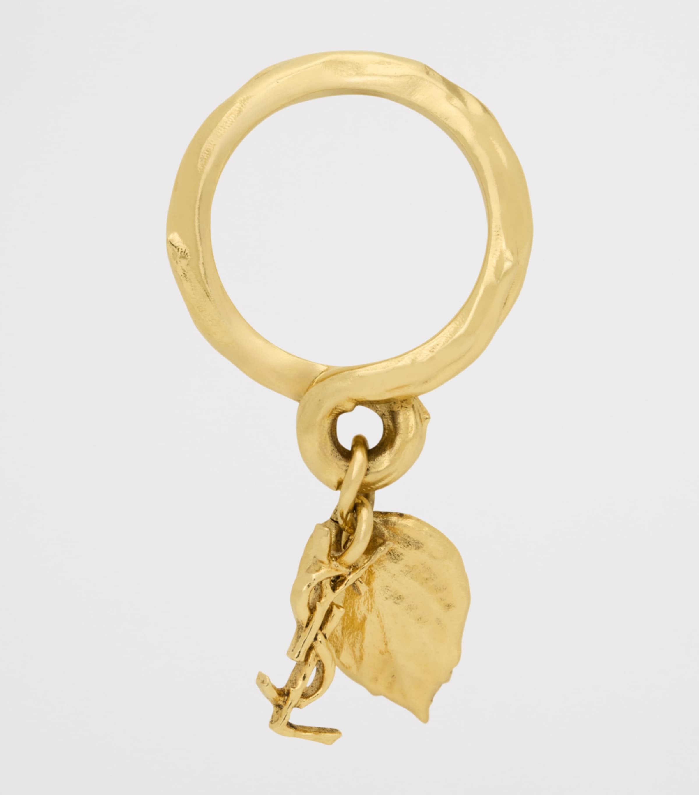 Saint Laurent Cassandre Leaf Charm Ring Image 4