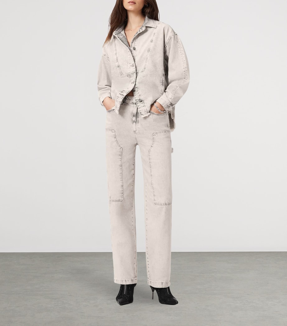 Denim Hettie Shacket SNOW GREY Image 3