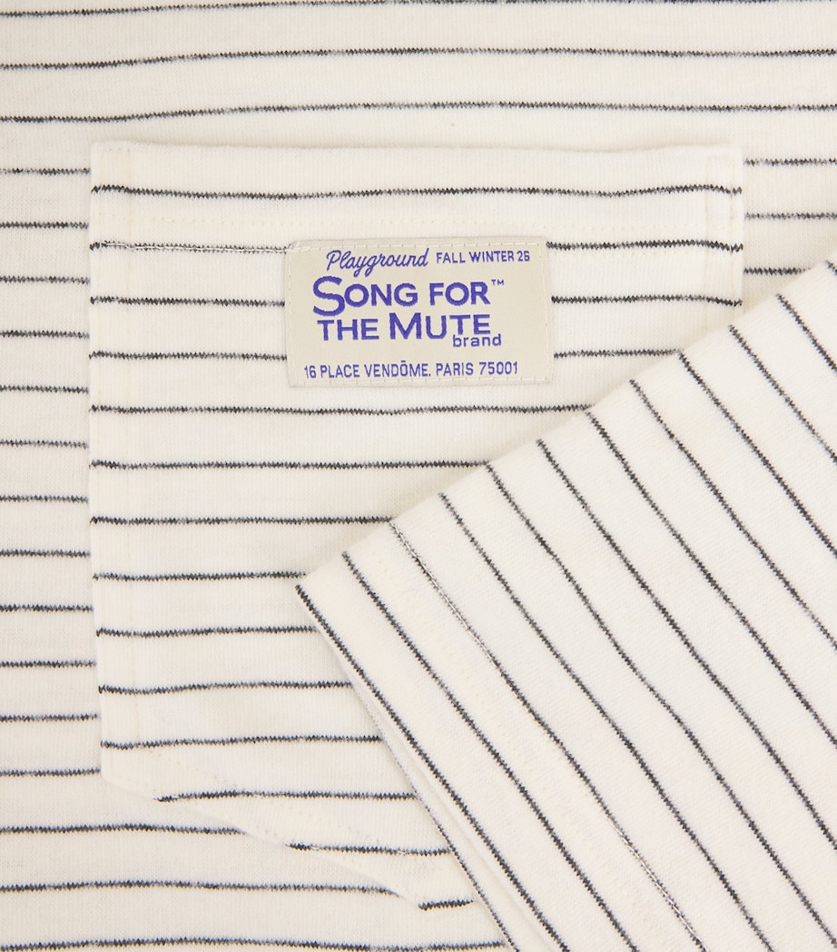 Song For The Mute Mens Stripe Long-Sleeve T-Shirt Ivory Image 6
