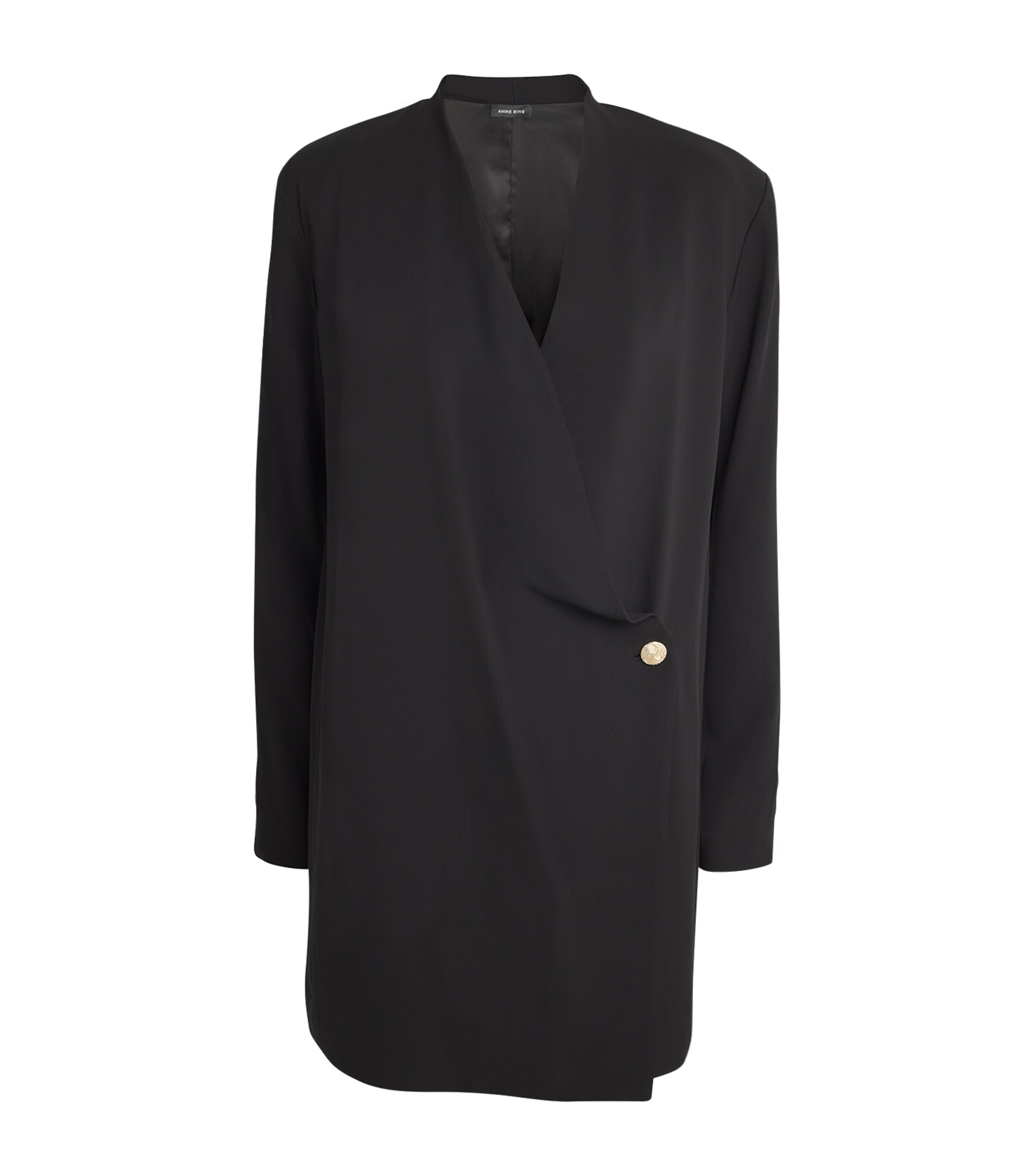 Anine Bing Venice Wrap Dress In Black