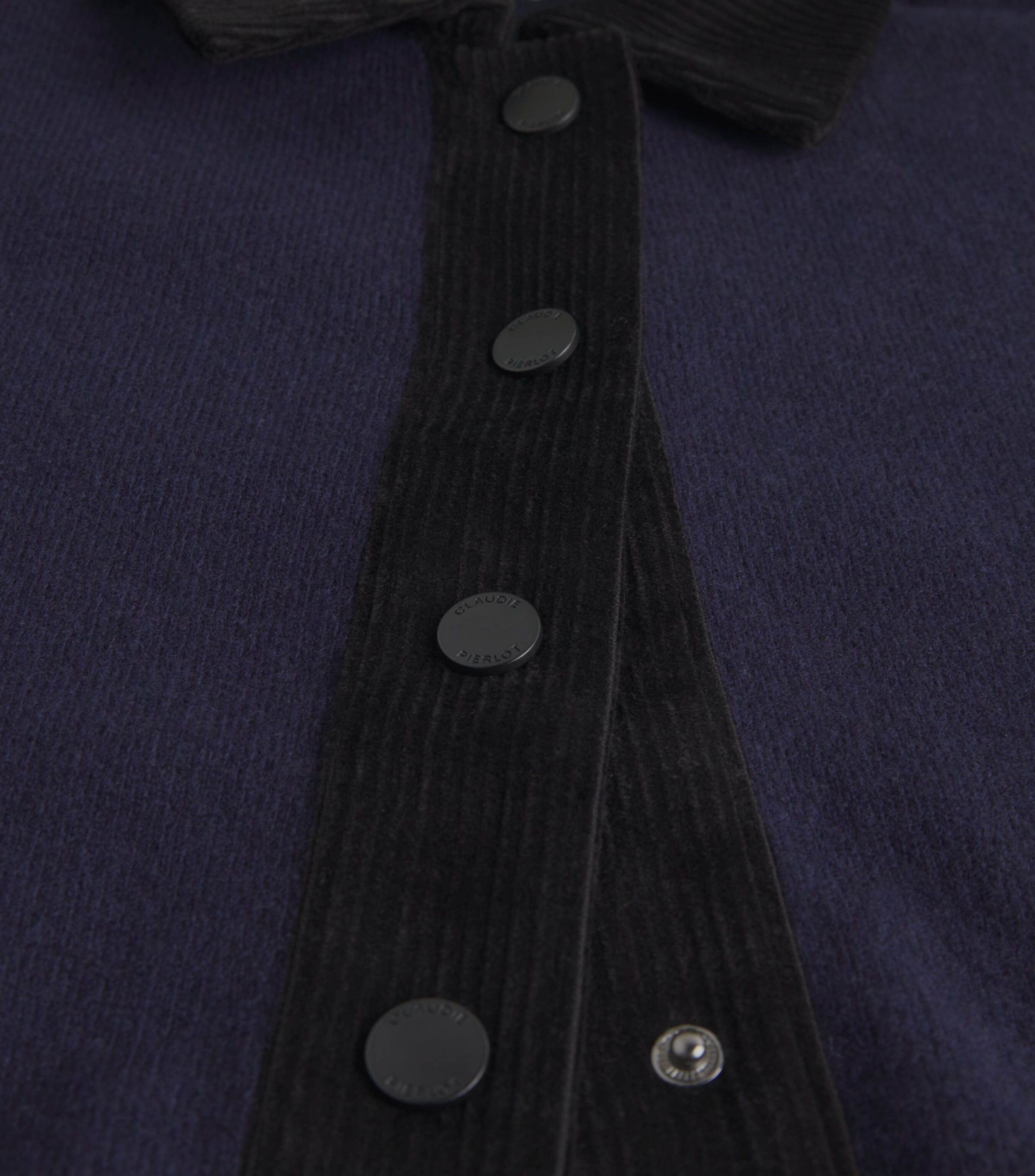 Corduroy-Collar Cardigan DUAL-COLOR Image 5