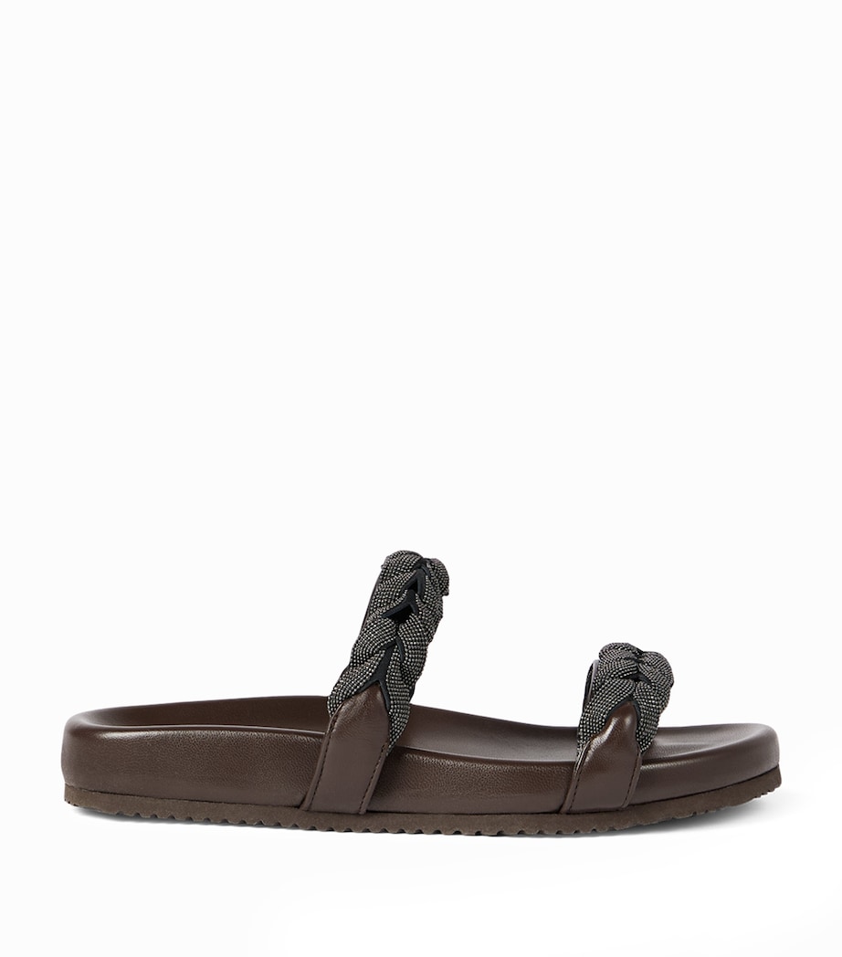 Brunello Cucinelli Leather Braided Sandals Image 1
