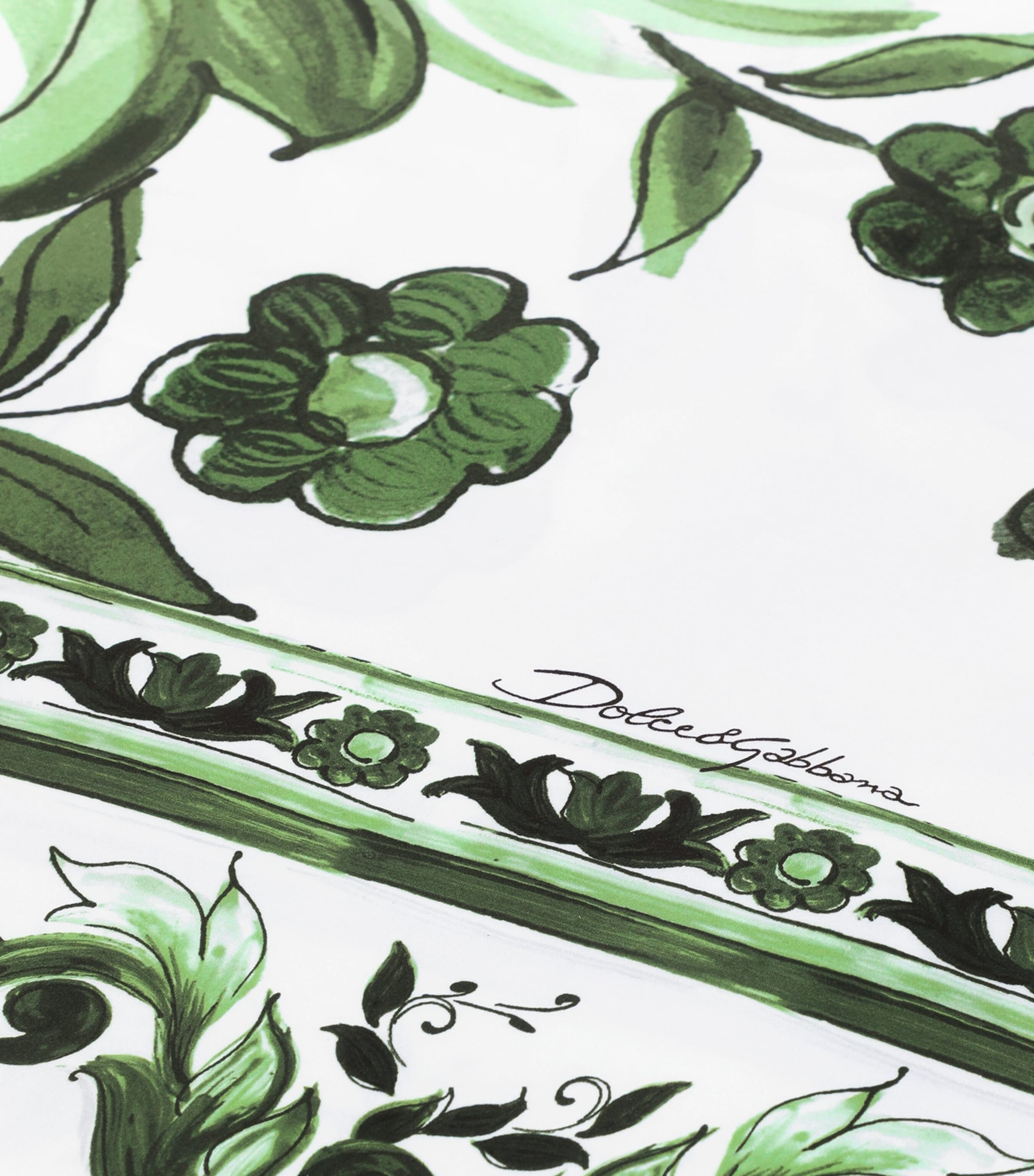 Cotton Majolica King Fitted Sheet (300cm x 300cm) UV011-MAIOLICA VERDE Image 3