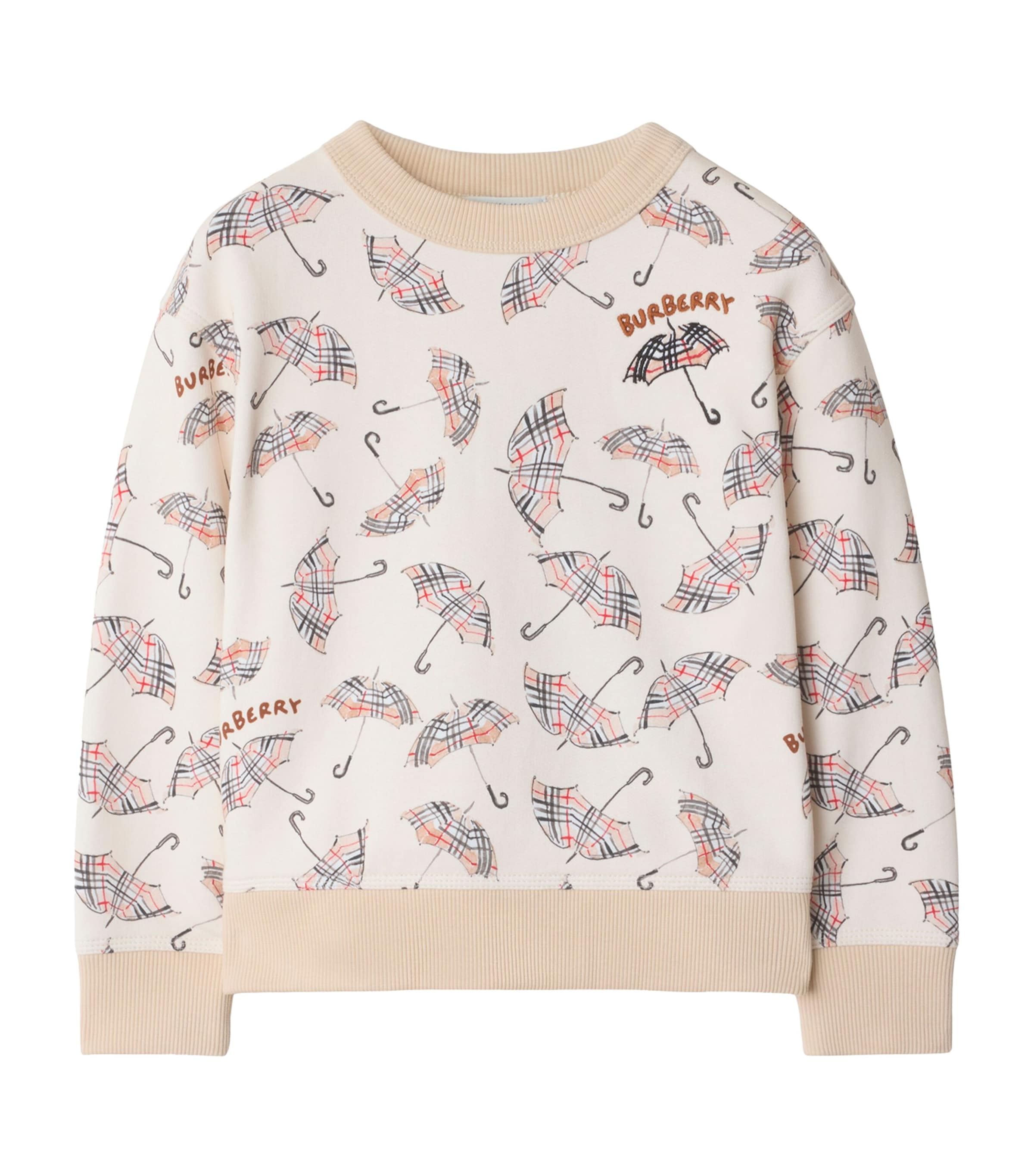 Burberry Kids White Cotton Umbrella Sweatshirt (3-12 Years