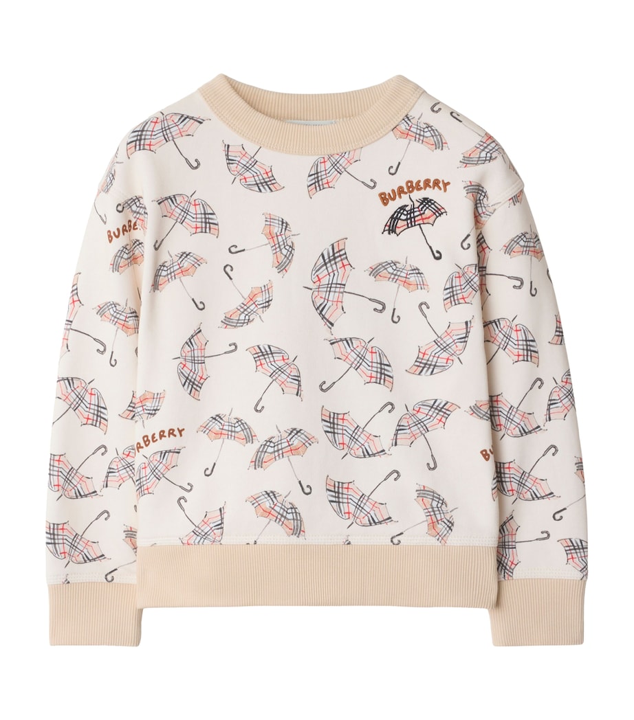 Cotton Umbrella Sweatshirt (3-12 Years) CALICO WHITE IP PAT Image 1