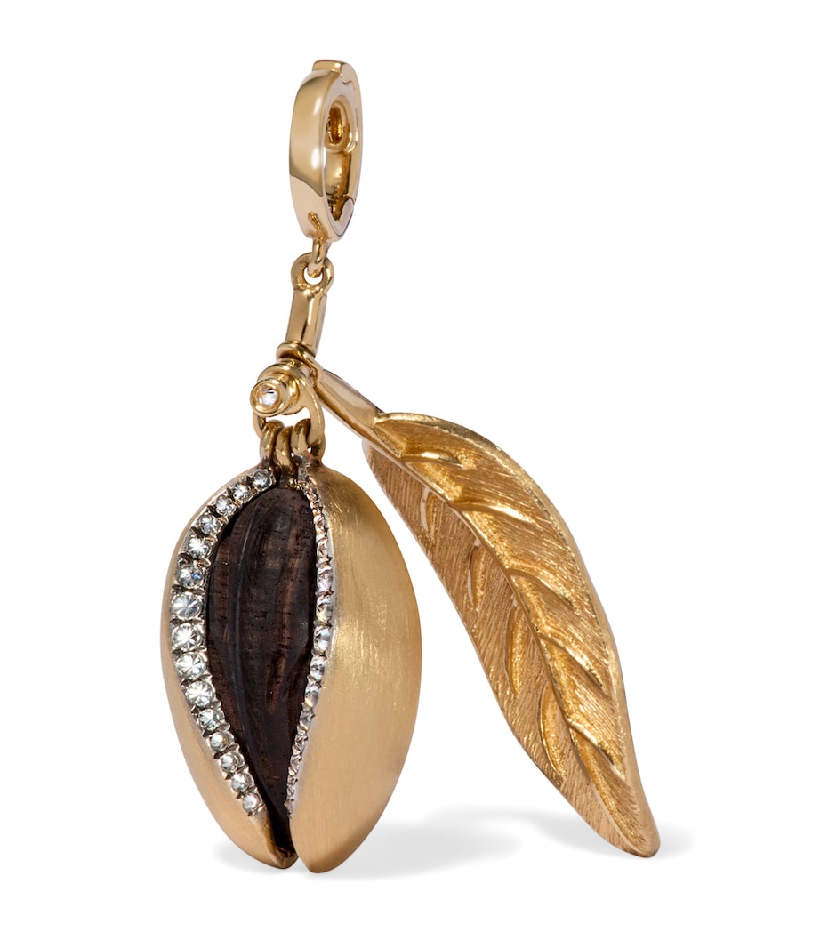Yellow Gold, Diamond and Ebony Mythology Almond Charm Pendant YELLOW GOLD Image 1